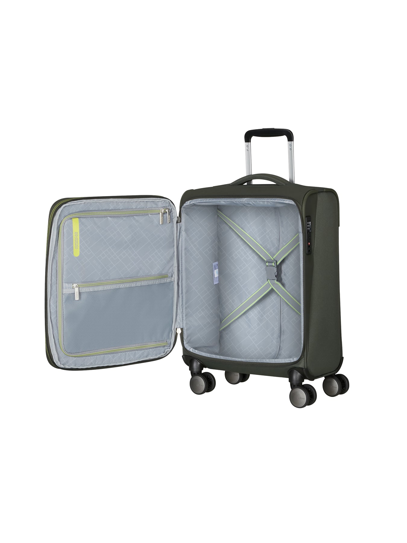 Wanderlite Cabin Luggage Suitcase 55cm Green