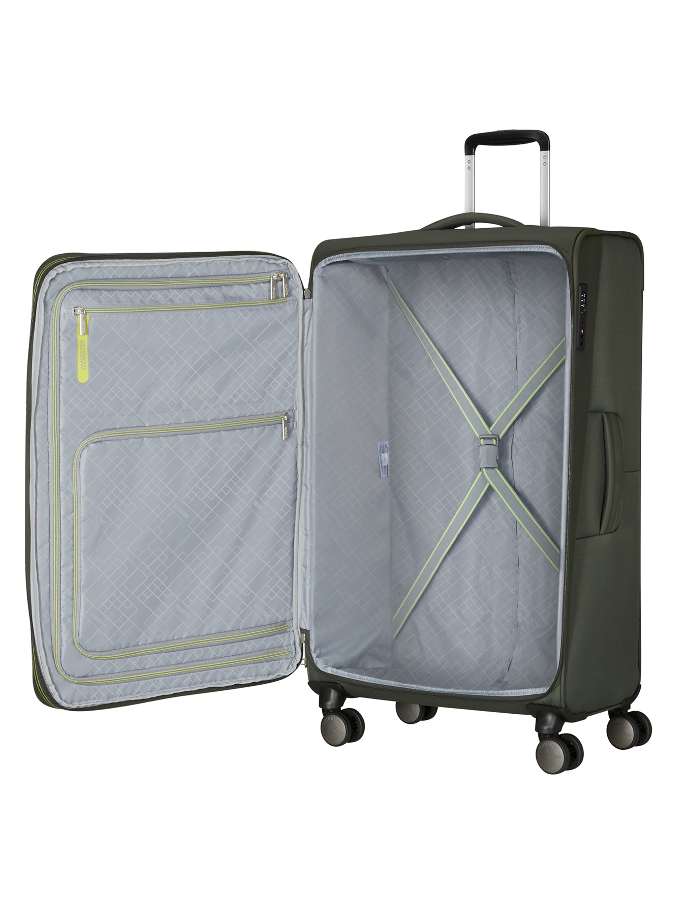 Wanderlite Spinner Medium Suitcase Green 68cm