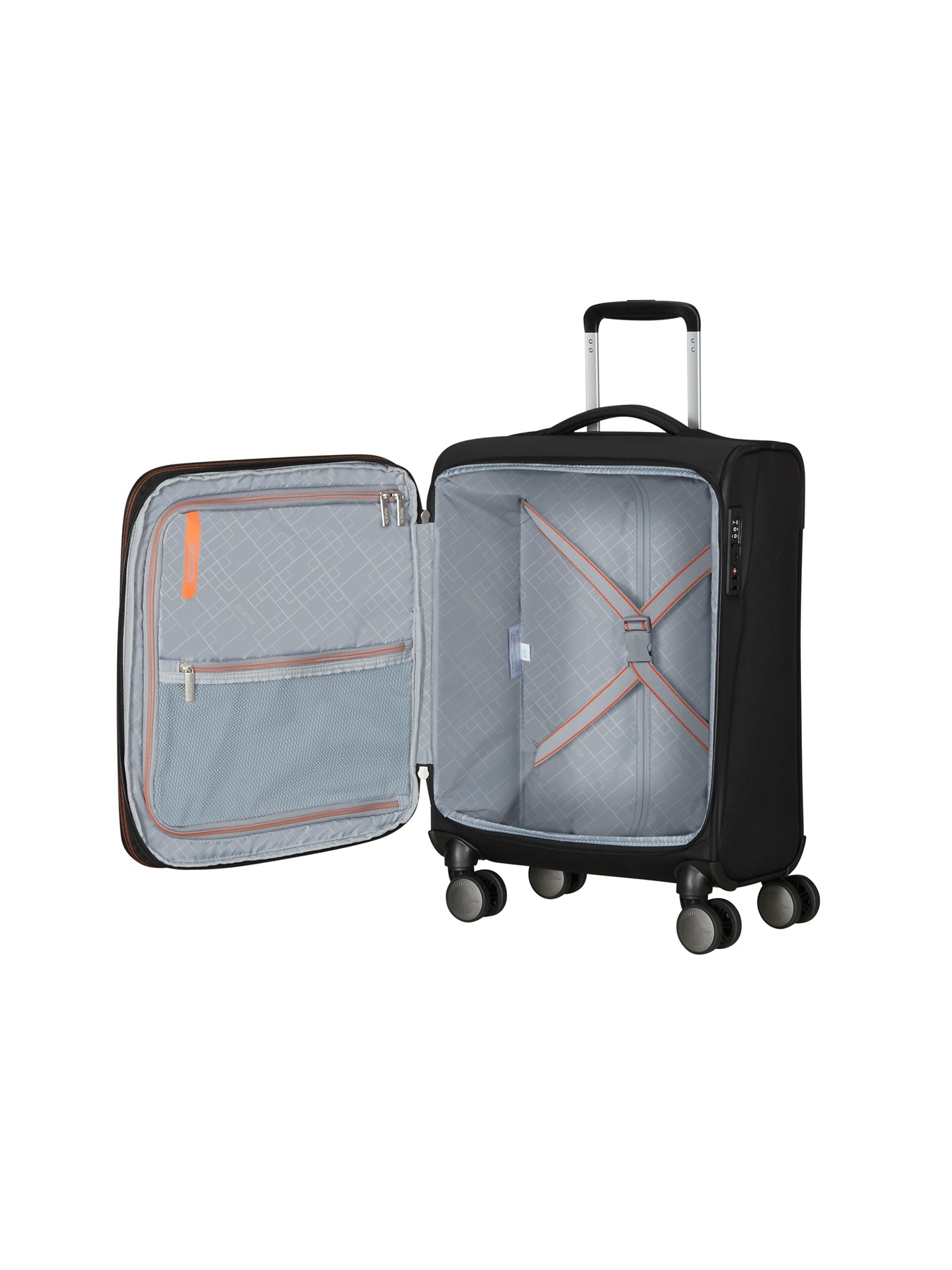 Wanderlite Spinner Cabin Suitcase Black