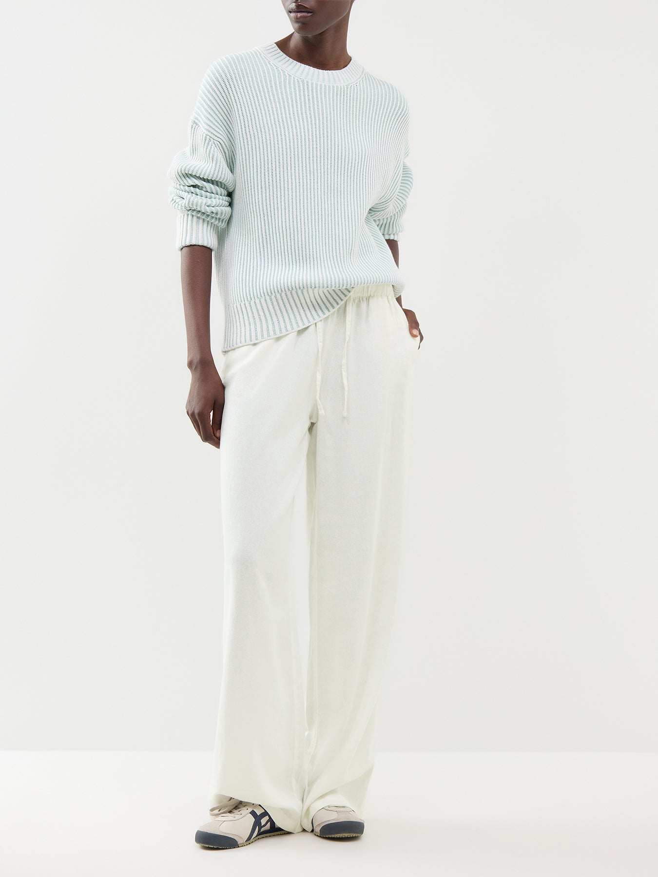 Seymour Cotton Knit Sweater Blue Haze