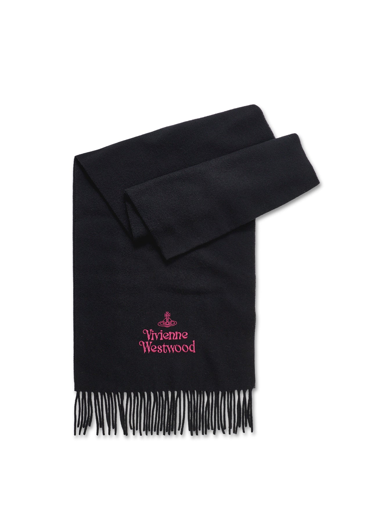Embroidered Logo Scarf Black