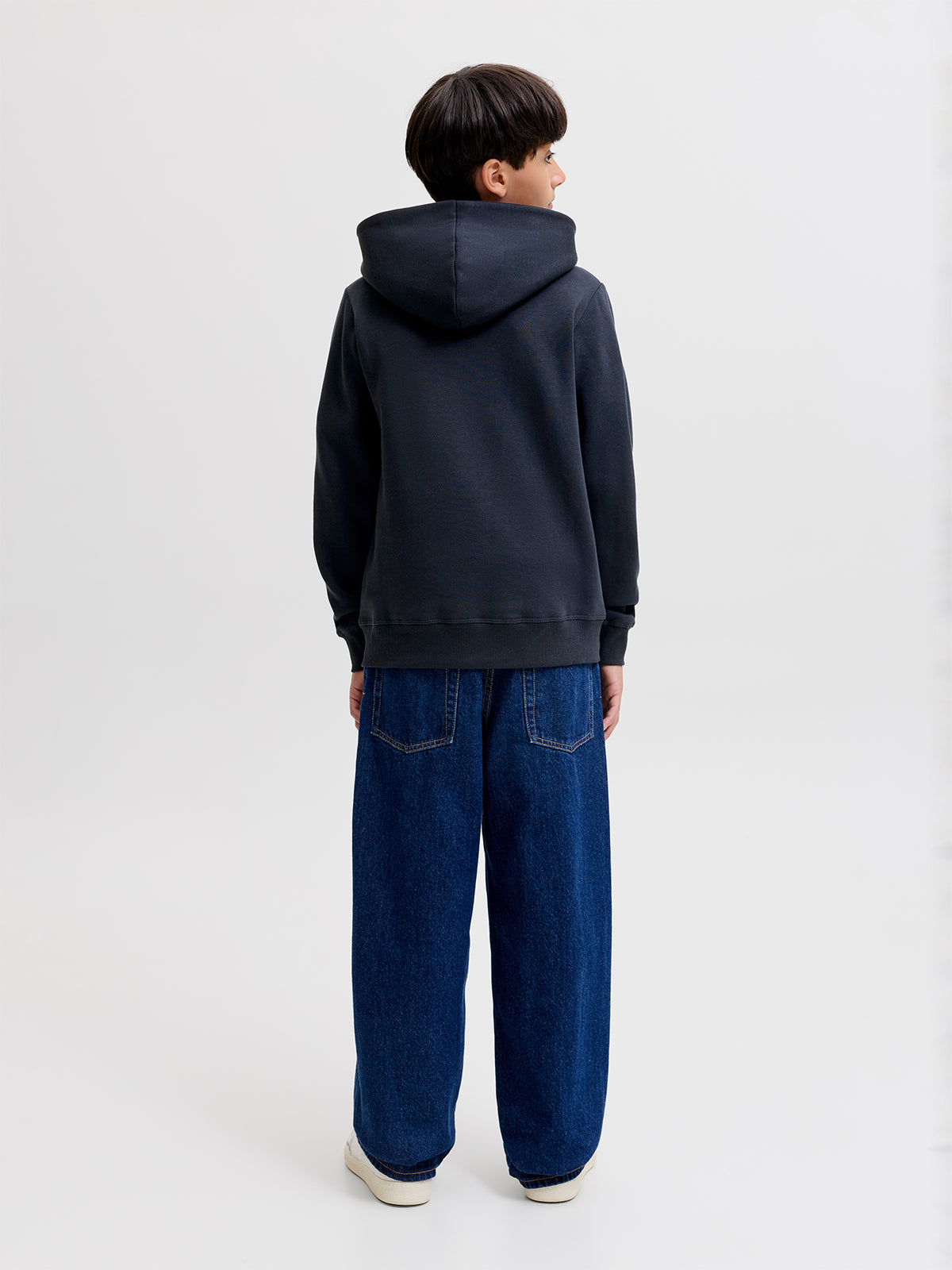 Kids Frederik Graphic Hoodie Navy