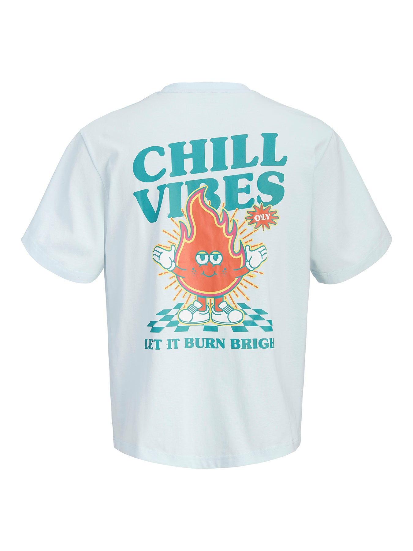 Kids' Cartoon Graphic T-Shirt Light Blue