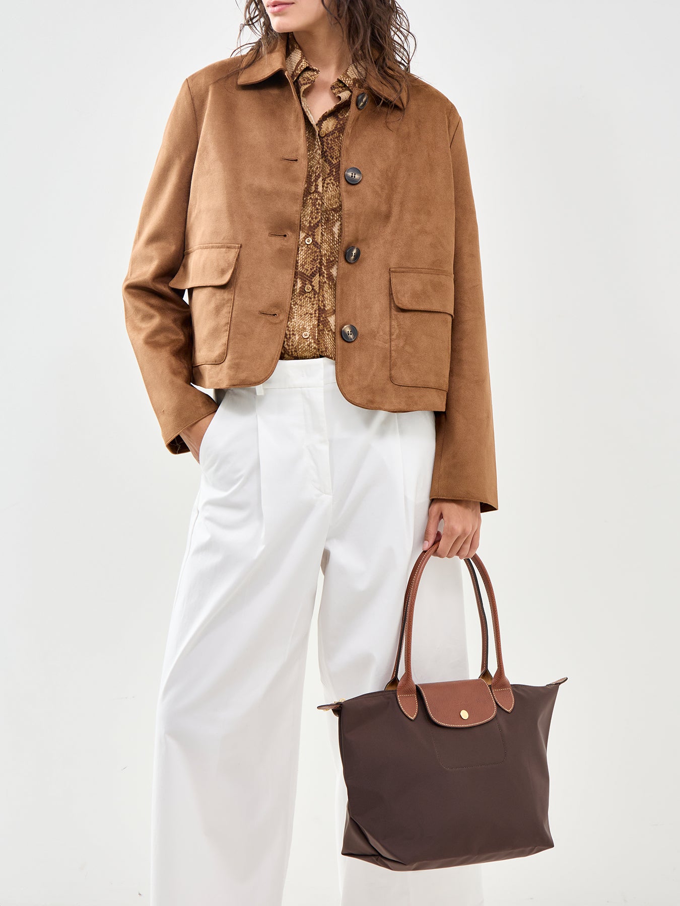 Le Pliage Original Tote Bag Medium Brown