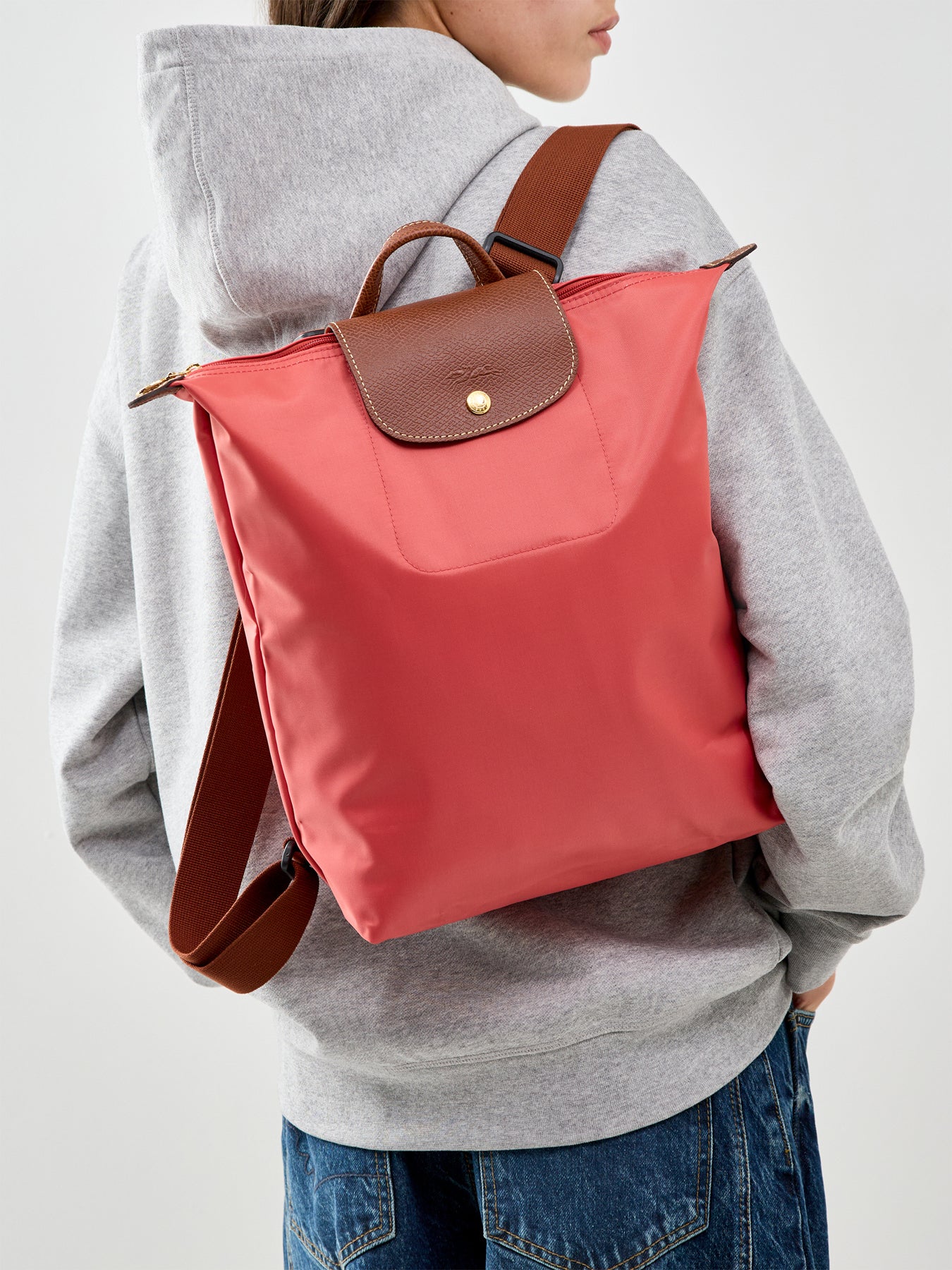 Le Pliage Original Medium Backpack Strawberry