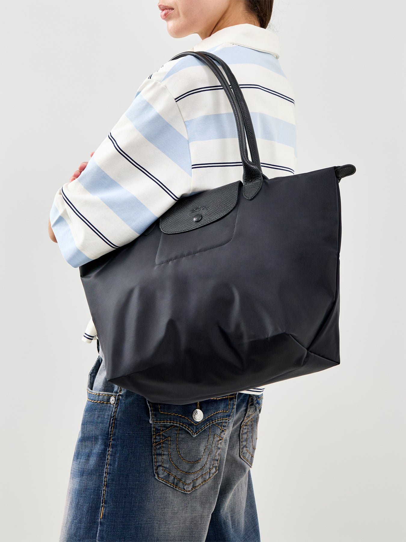Le Pliage One Large Tote Bag Black
