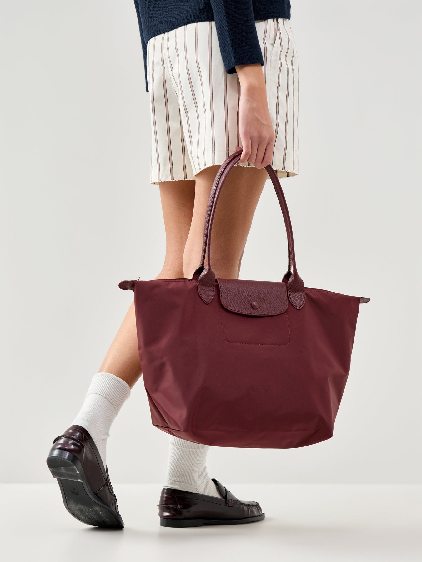 Le Pliage One Large Tote Bag Burgundy