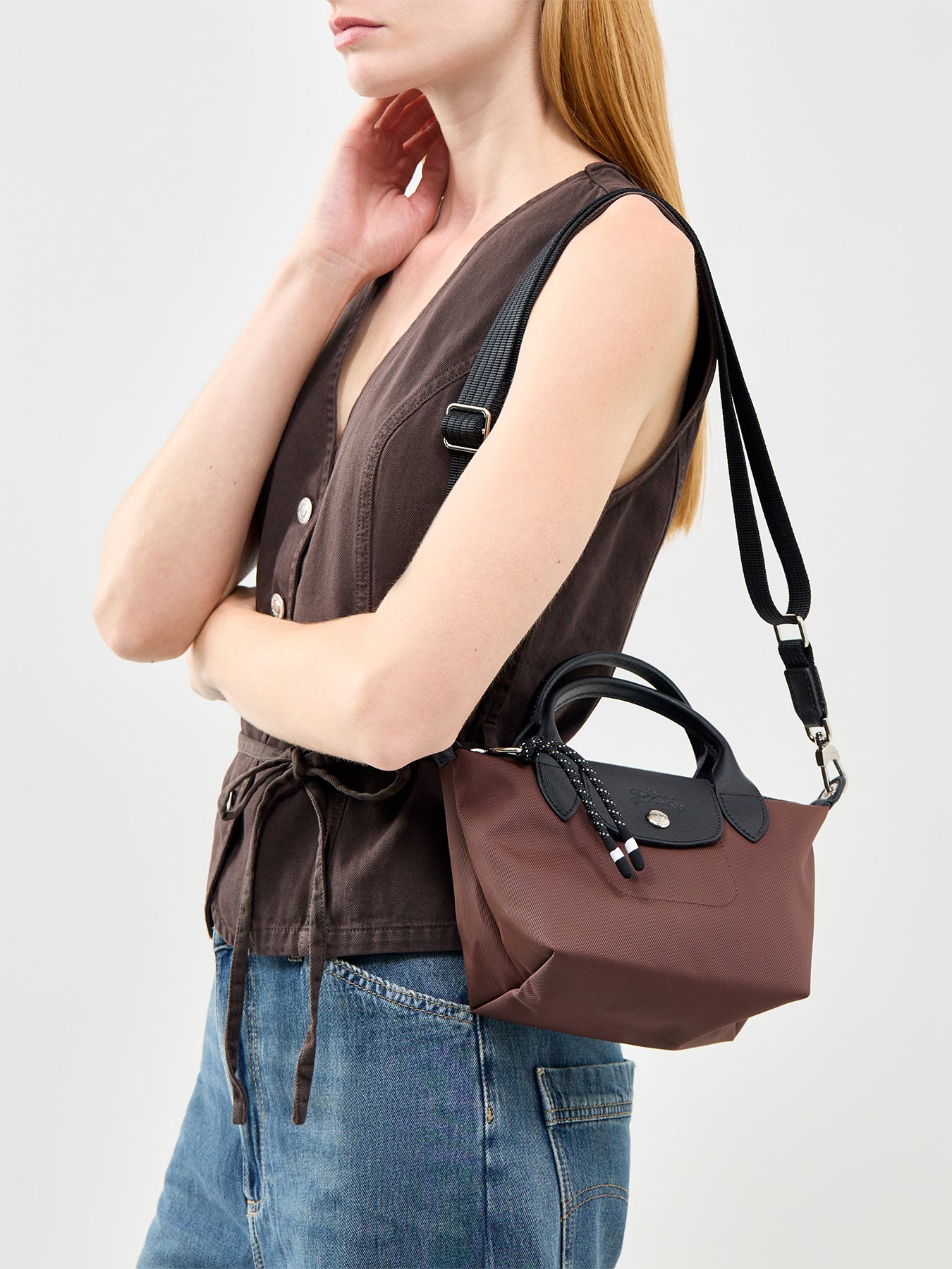 Le Pliage Energy Handbag XS Brown