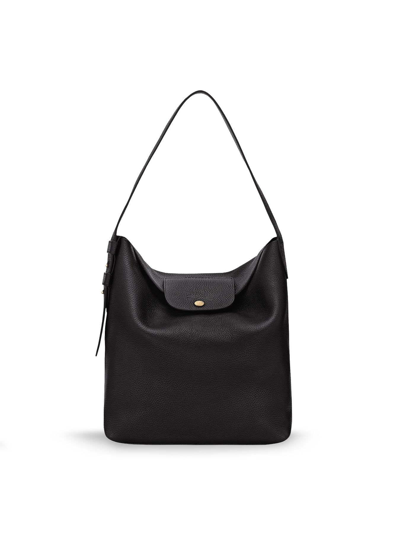 Cotton Canvas La Cadence Large Shoulder Bag - Black