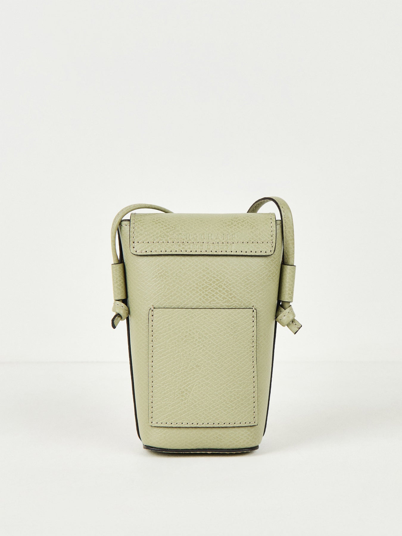 Epure Leather Phone Crossbody Bag Almond Green