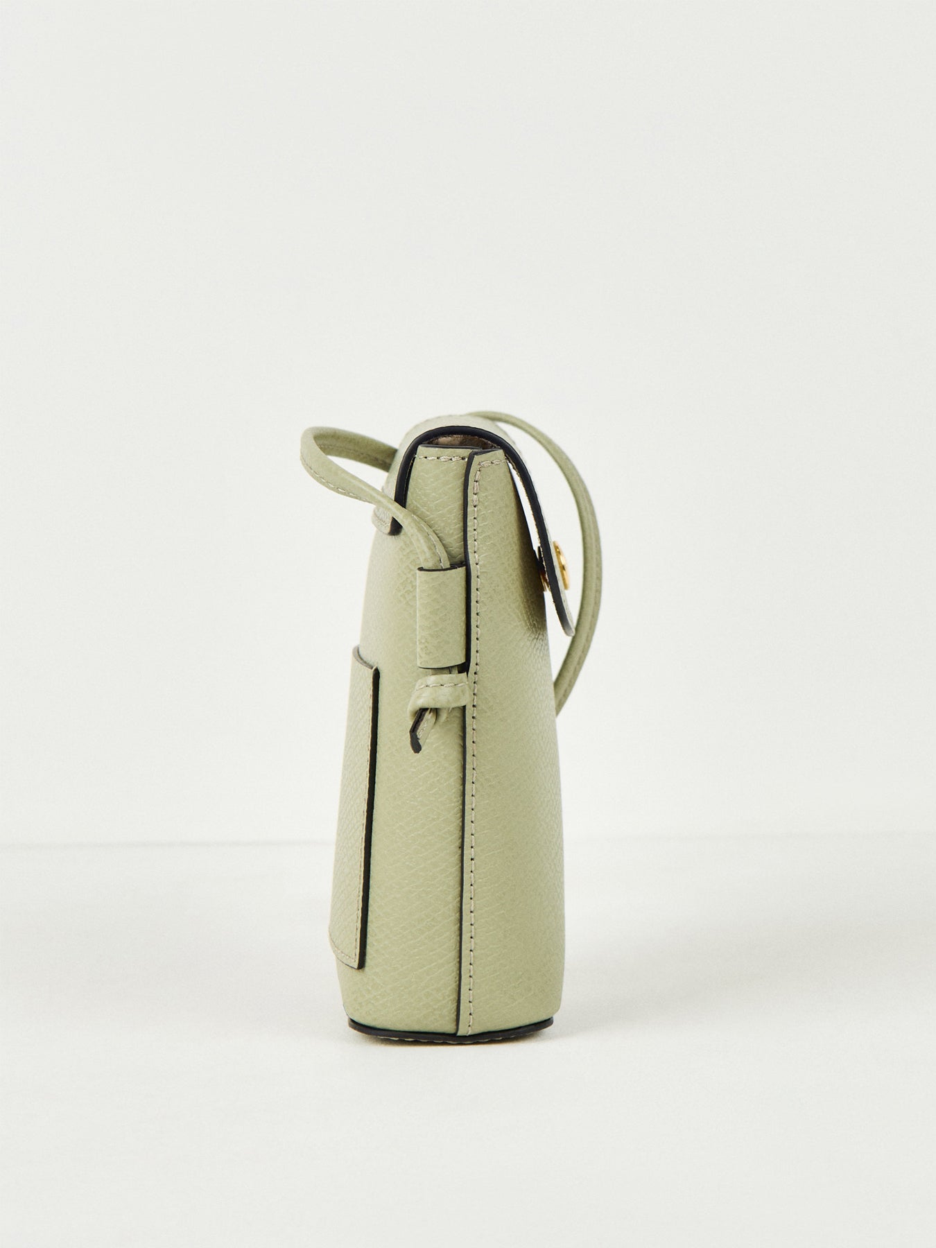 Epure Leather Phone Crossbody Bag Almond Green