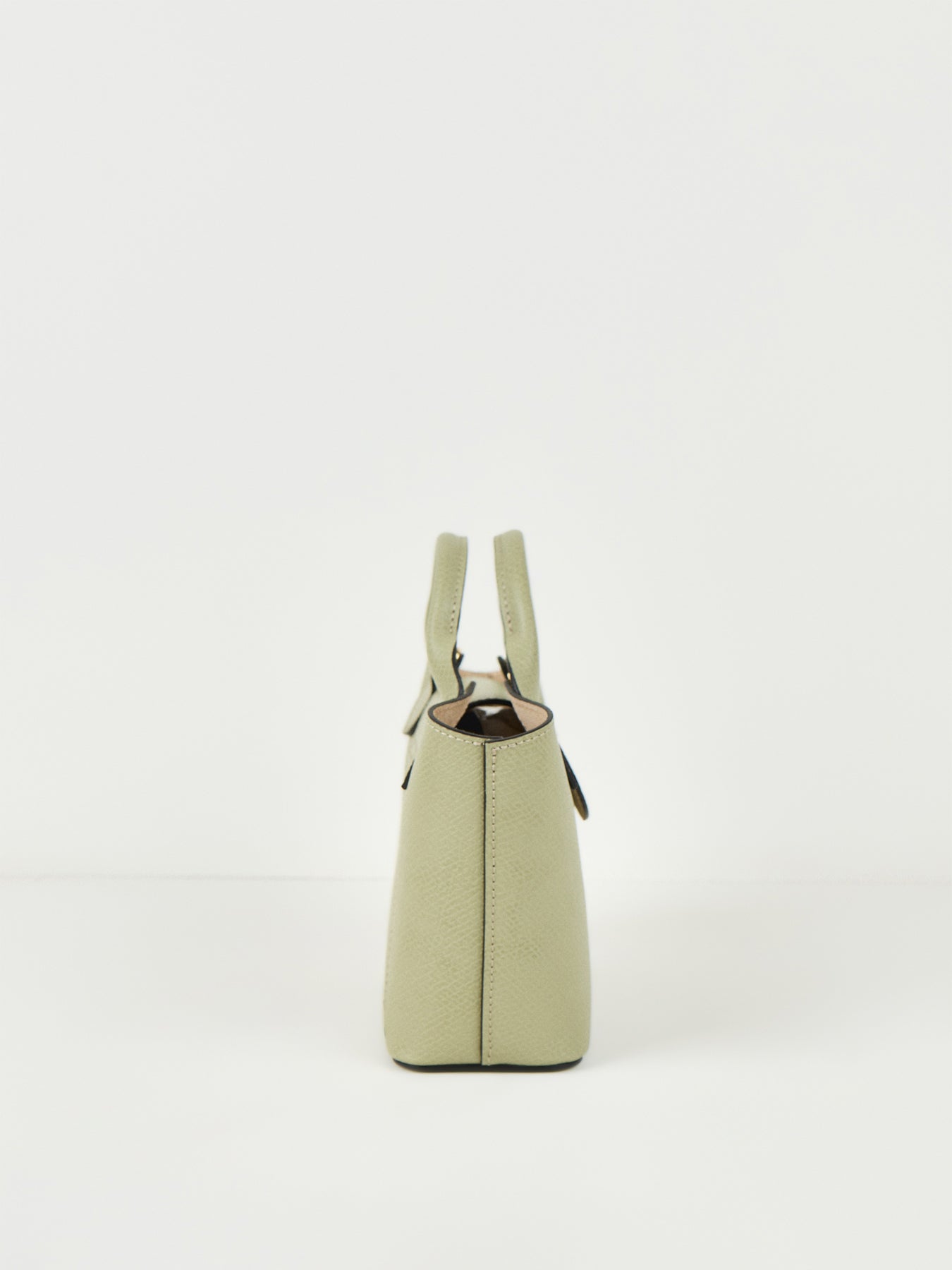 Epure Extra Small Leather Tote Bag Almond Green