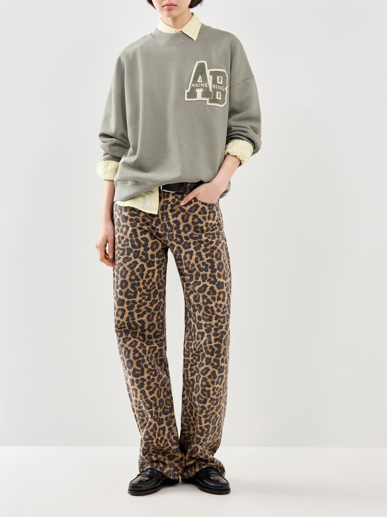 Miles Letterman Sweatshirt Grey