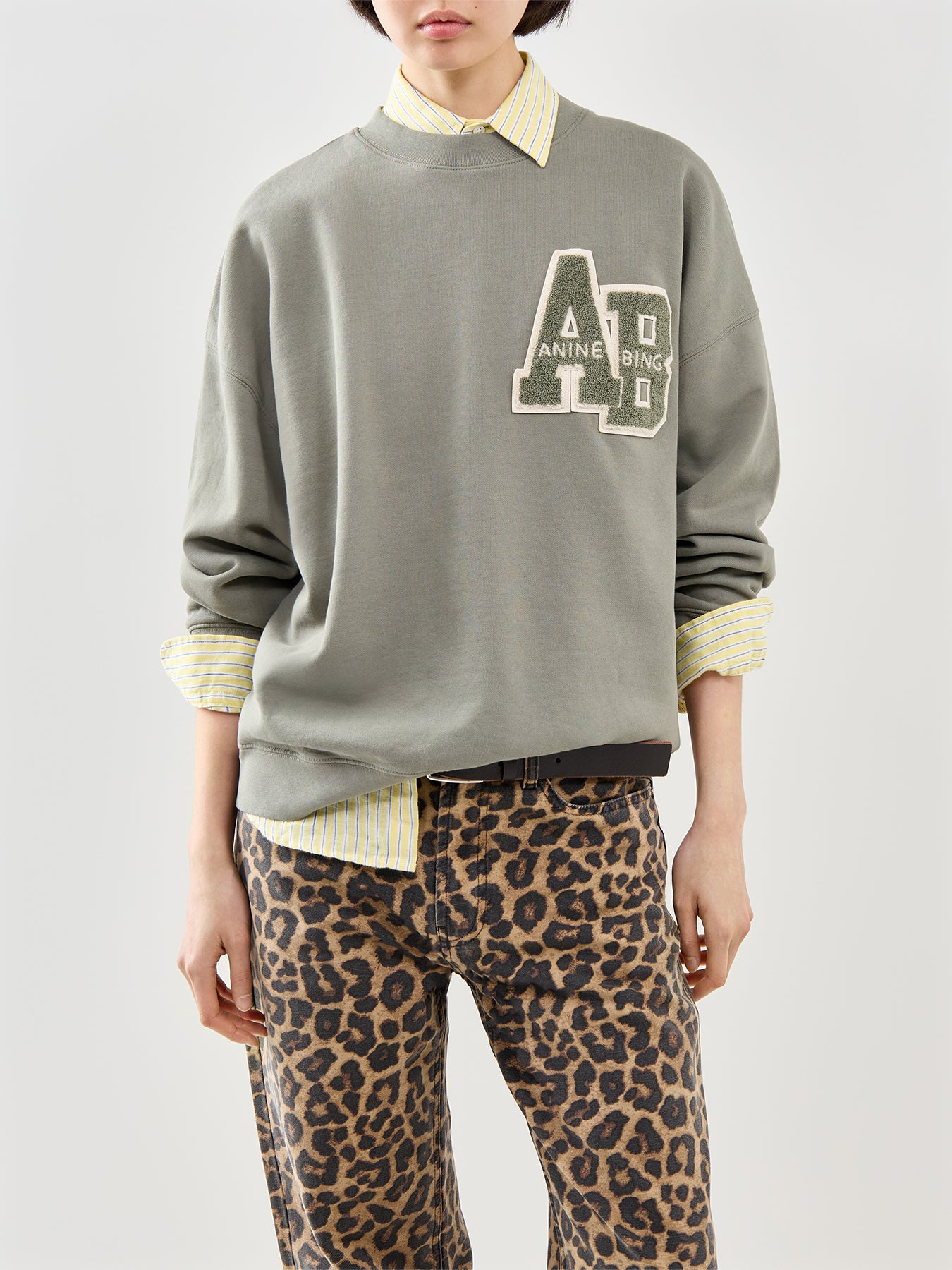 Miles Letterman Sweatshirt Grey