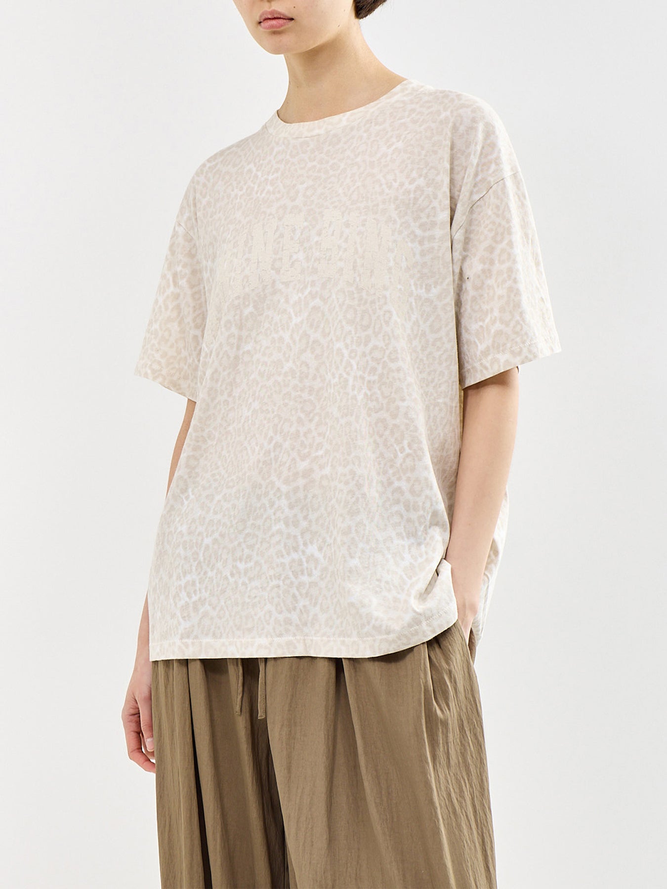 Cade Leopard T-Shirt Cream