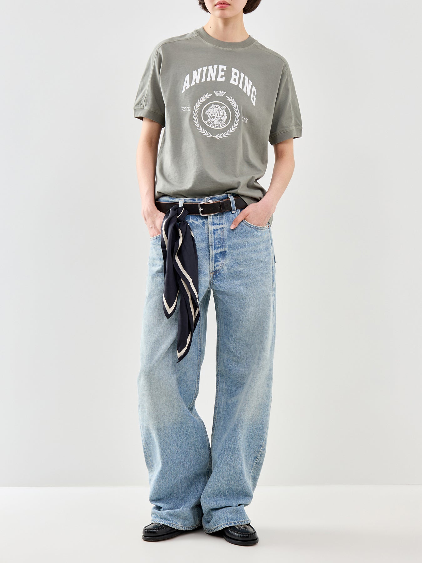 Jaylin Collegiate T Shirt Grey