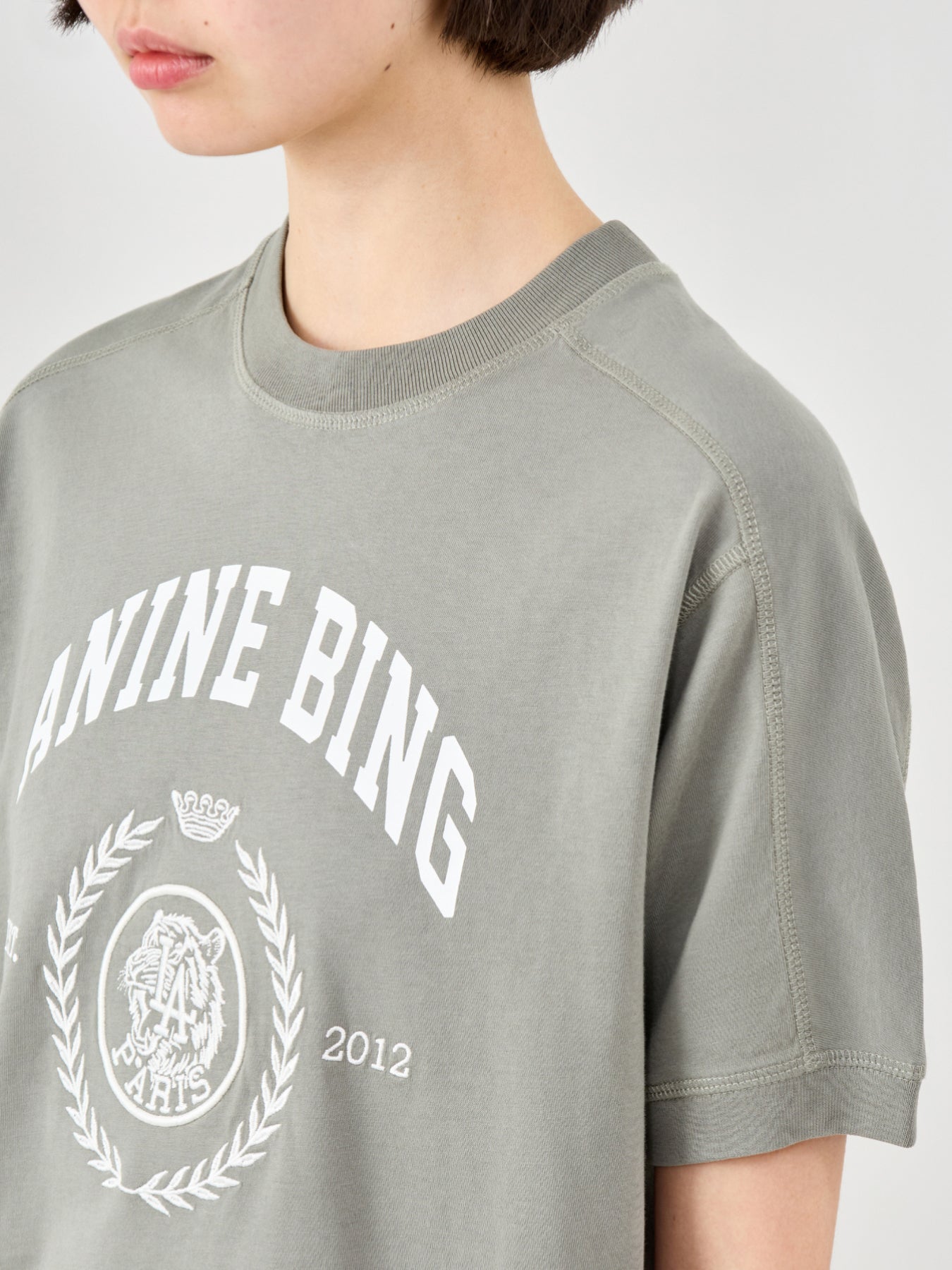 Jaylin Collegiate T Shirt Grey