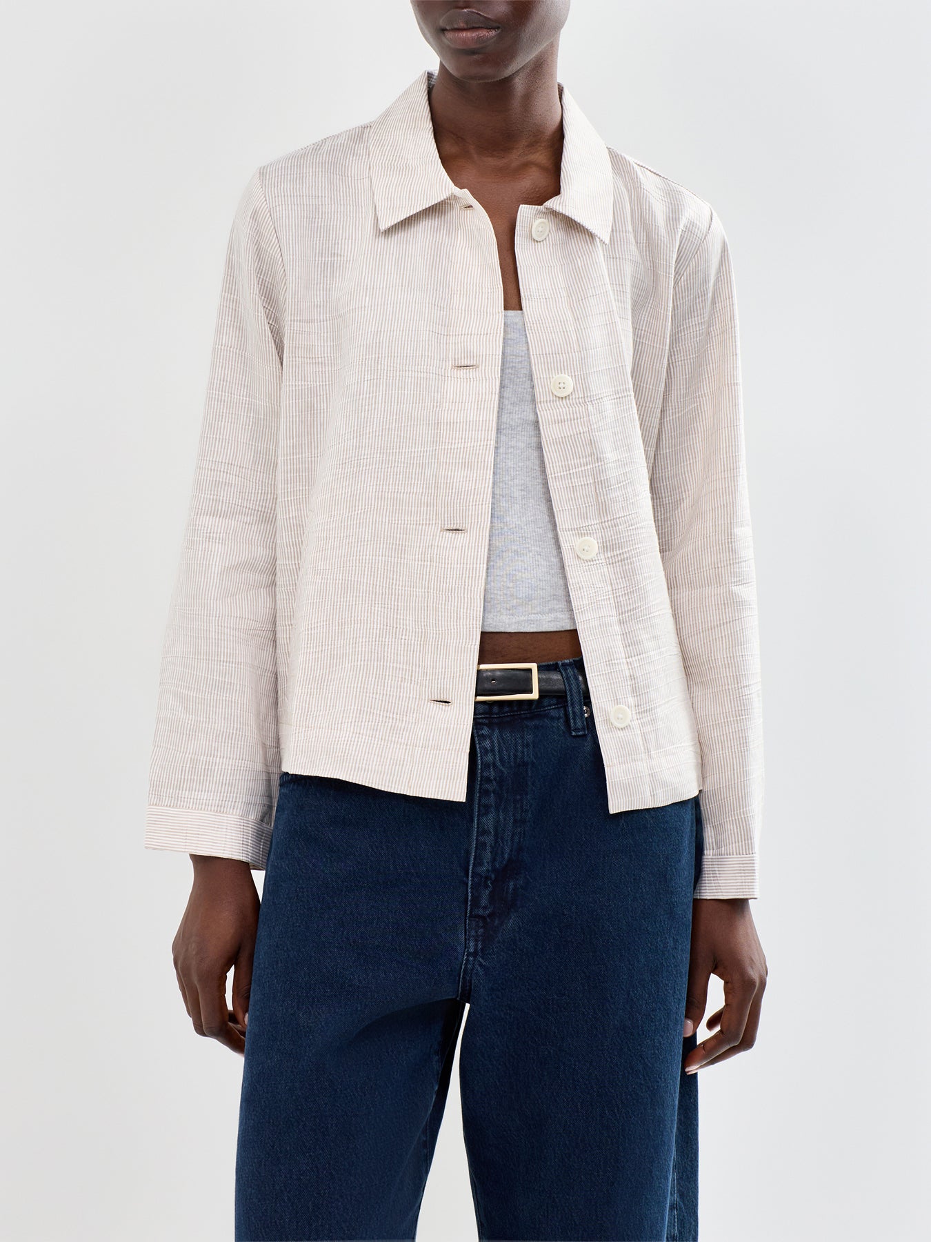 Classic Collar A-Line Jacket