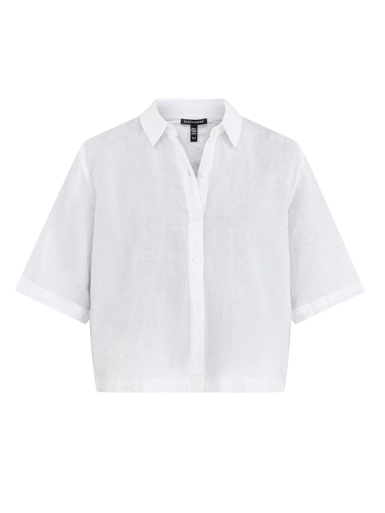 Classic Collar Short Sleeve Shirt White