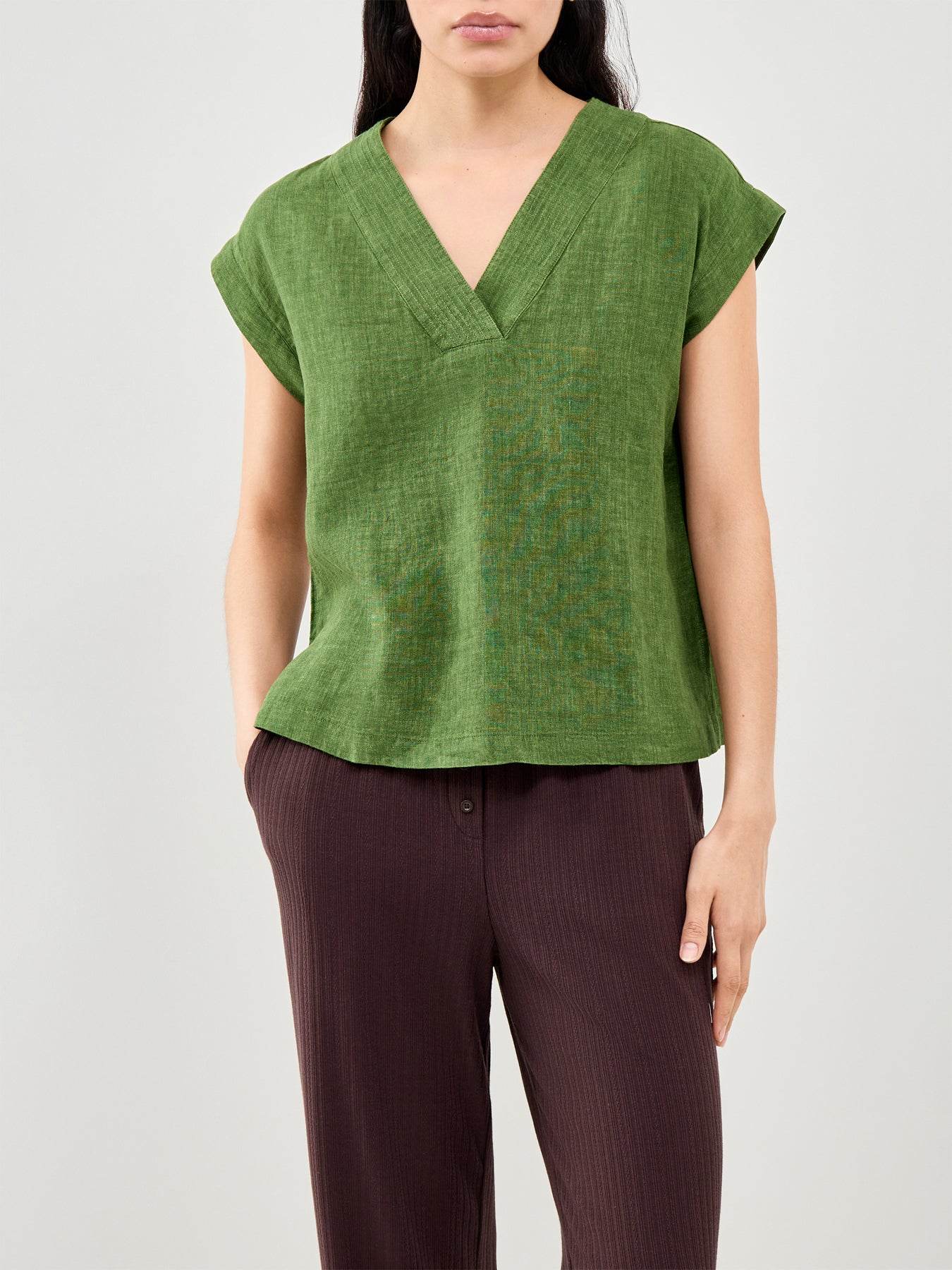 V-Neck Top Green