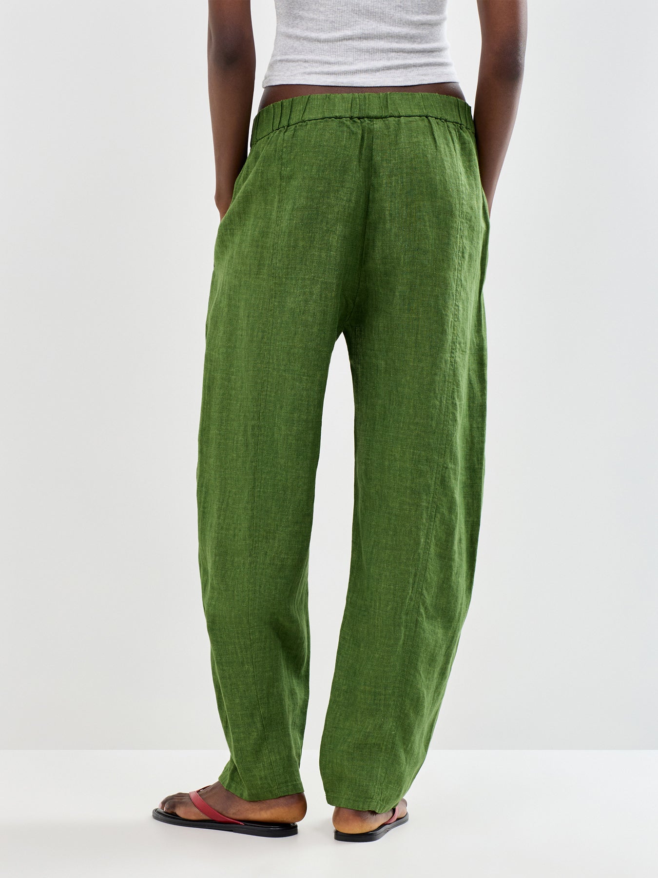 Pleated Lantern Trousers Green