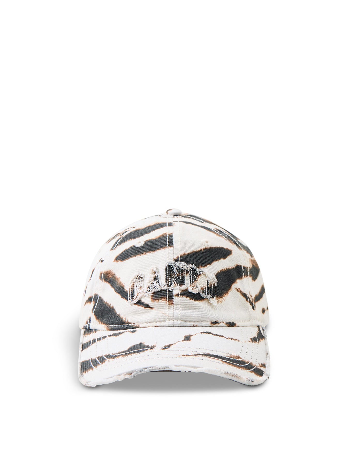 Zebra Print Washed Cotton Cap