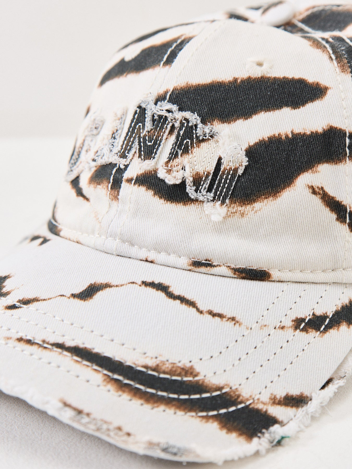 Zebra Print Washed Cotton Cap