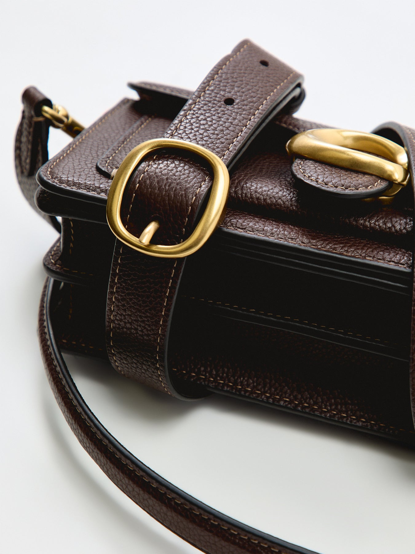 Polished Pebble Leather Tabby Shoulder Bag 20