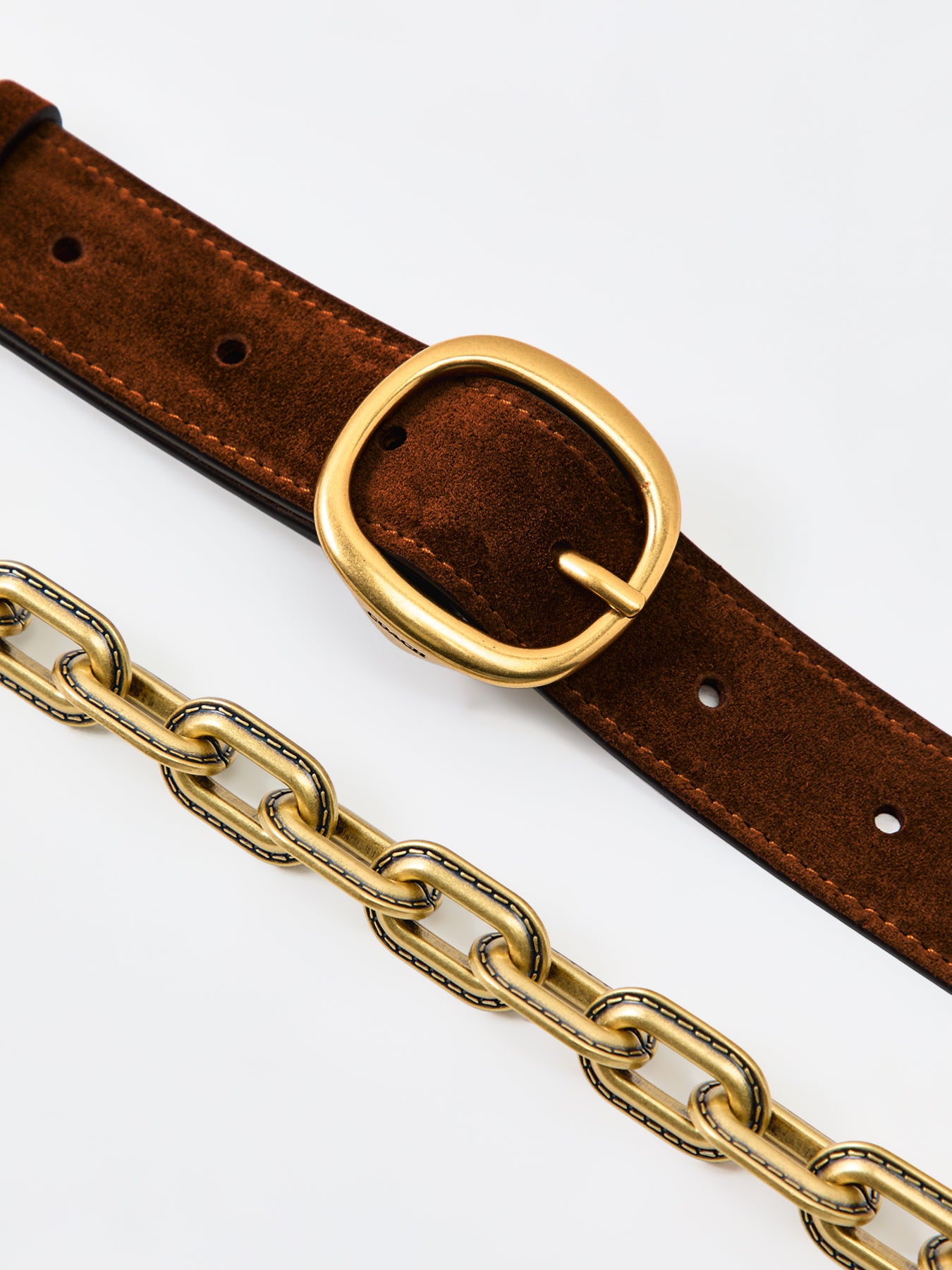 Suede Chain Tabby Shoulder Bag