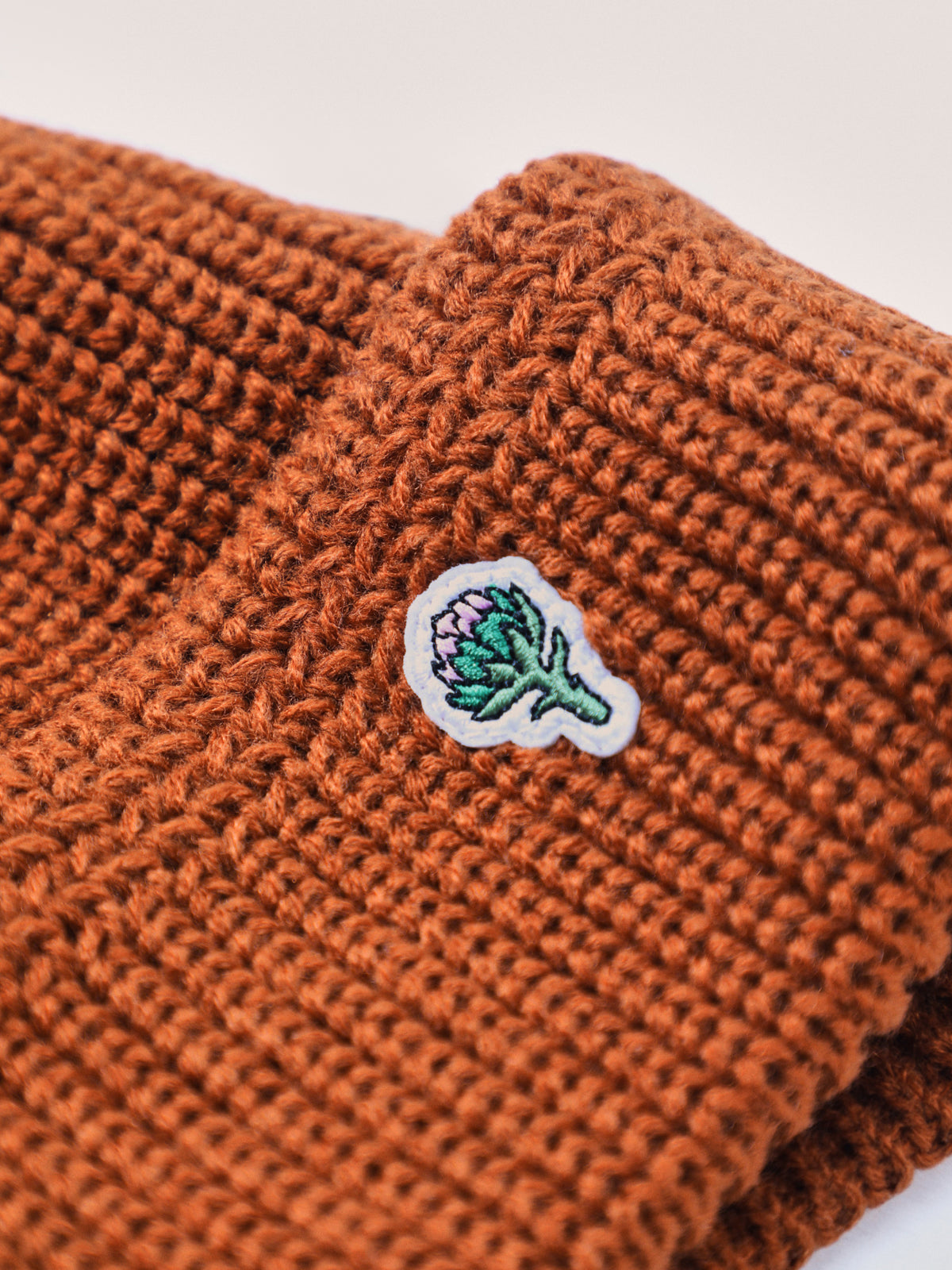 Wool Artichoke Beanie - Burnt Orange