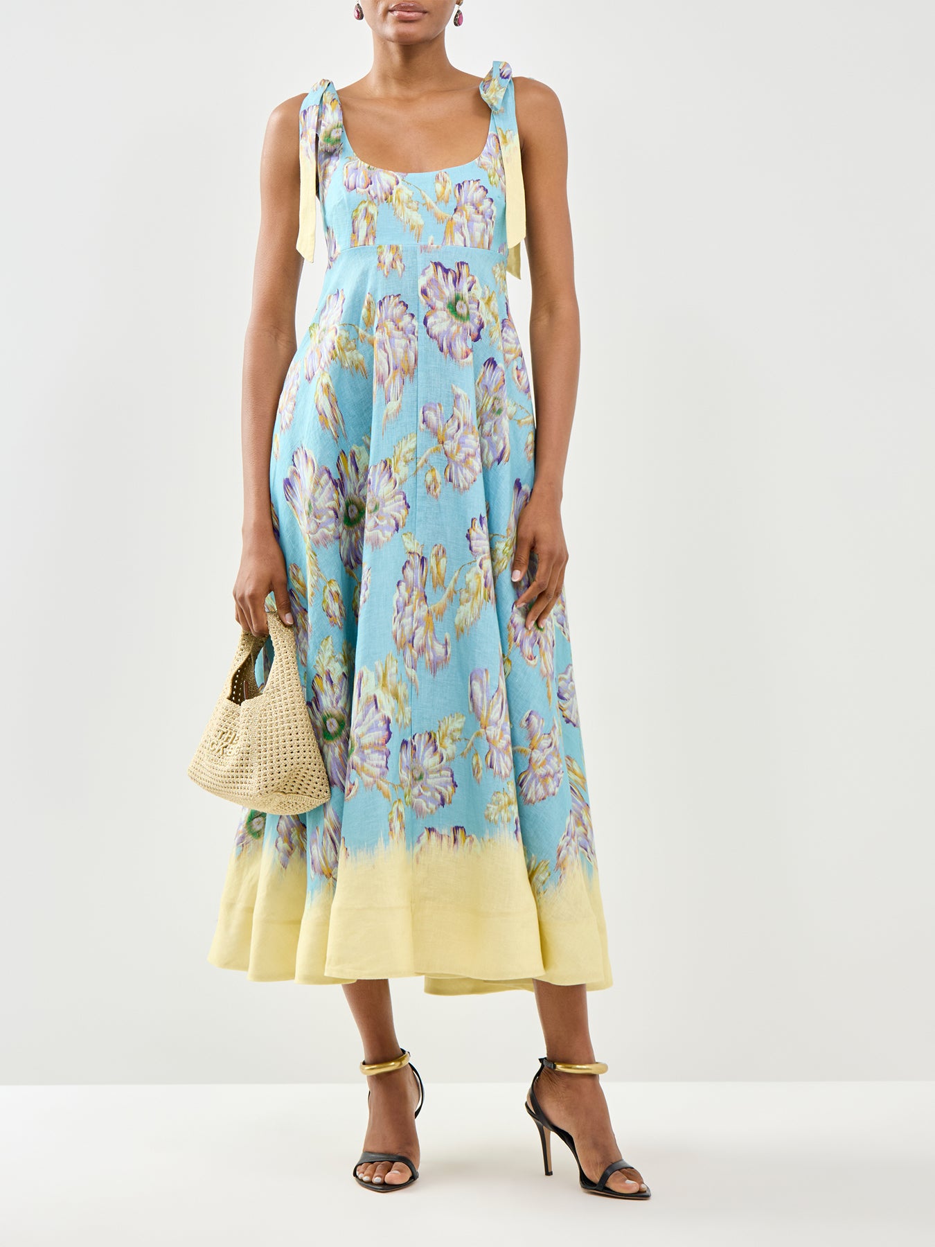 Jerry Ballet Linen Midi Dress Multi