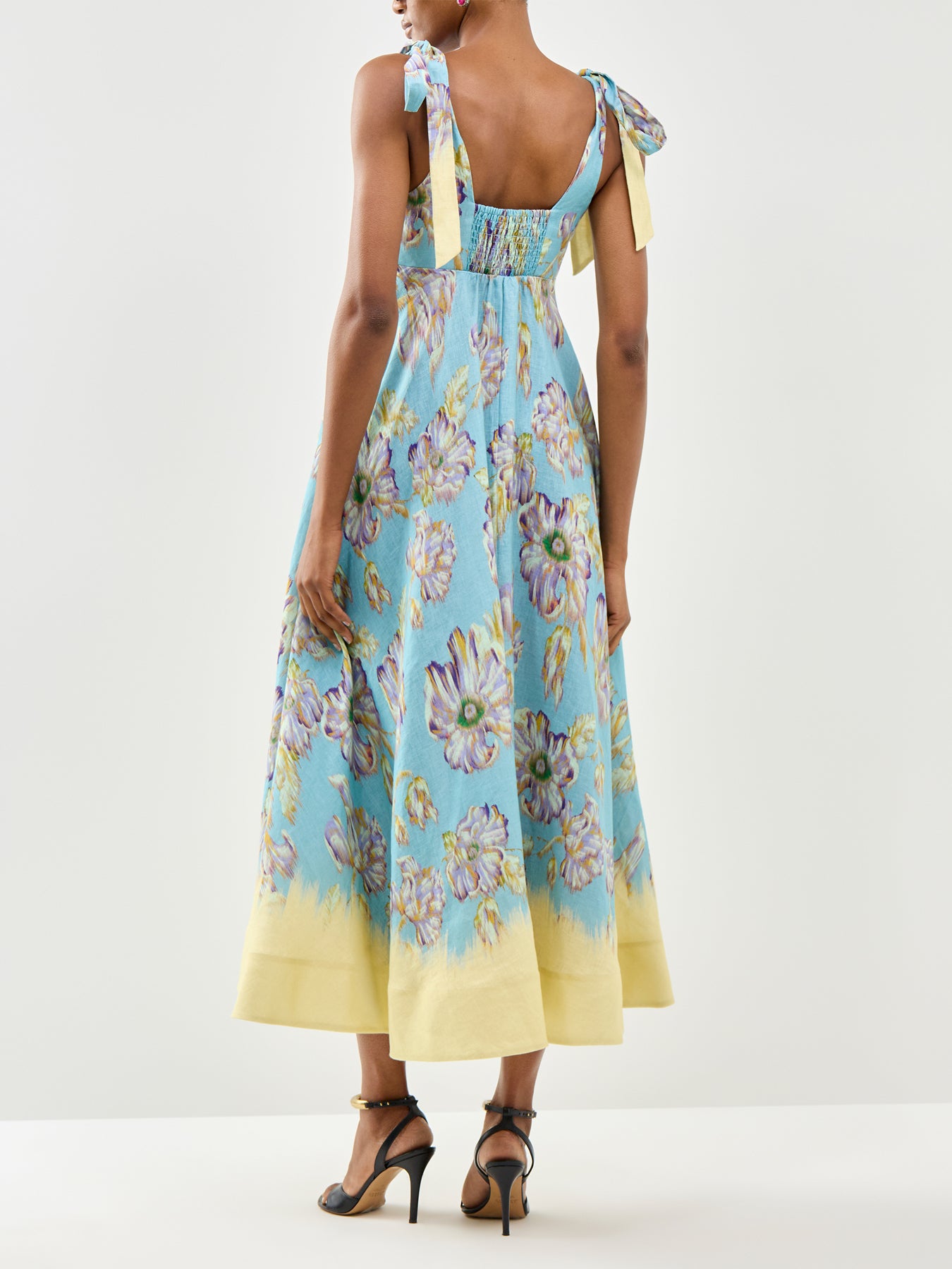 Jerry Ballet Linen Midi Dress Multi