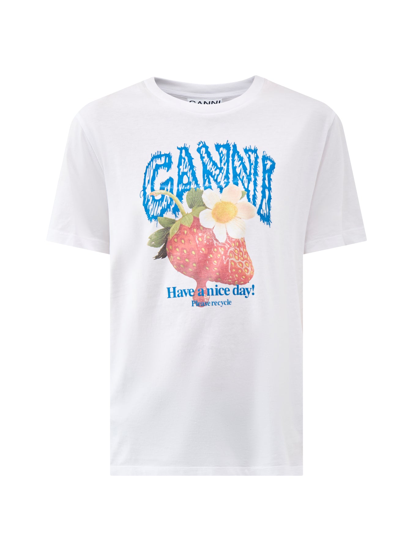 Basic Jersey Strawberry T-Shirt White