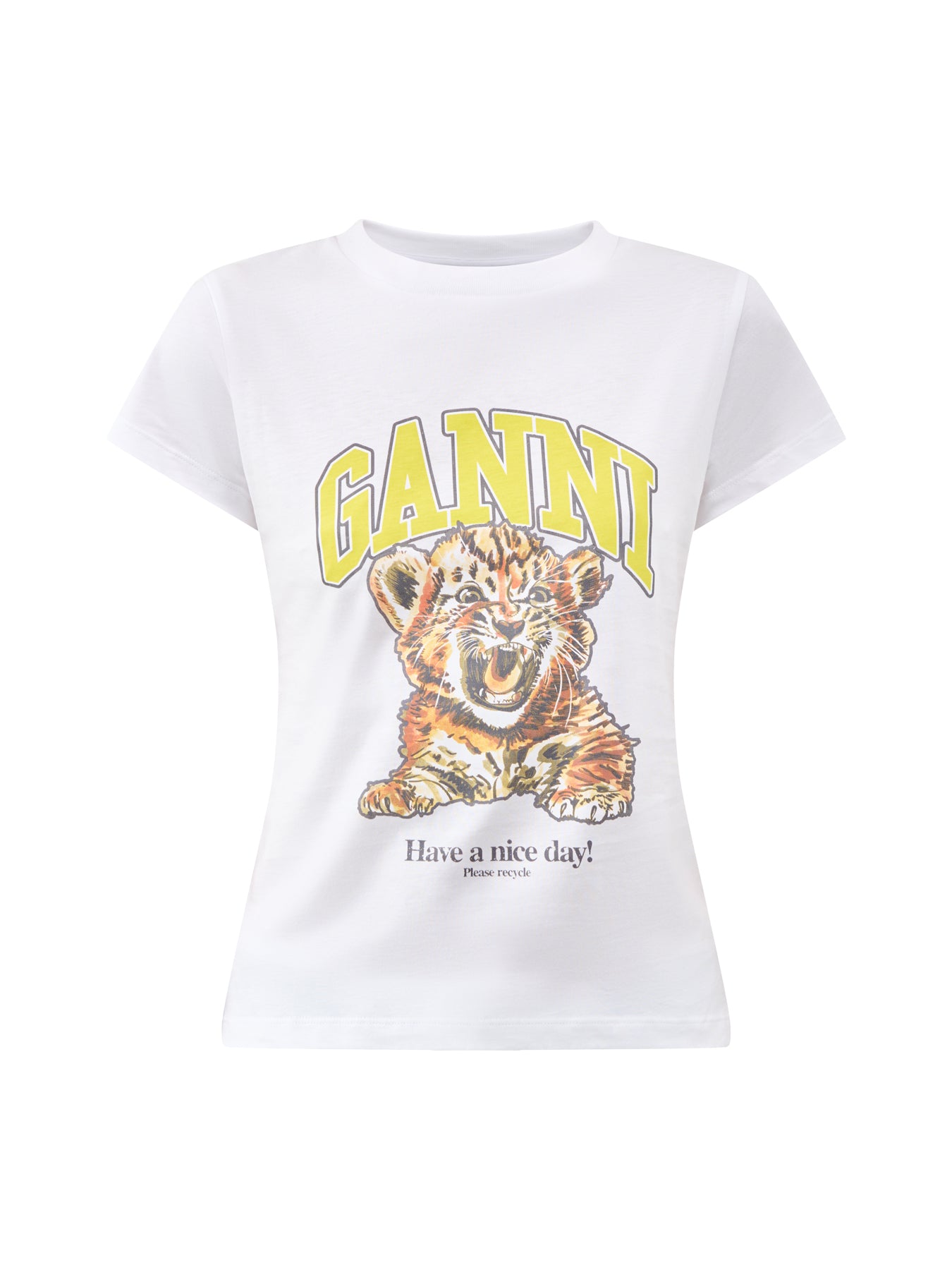 Basic Jersey Baby Fit Tiger T-Shirt White