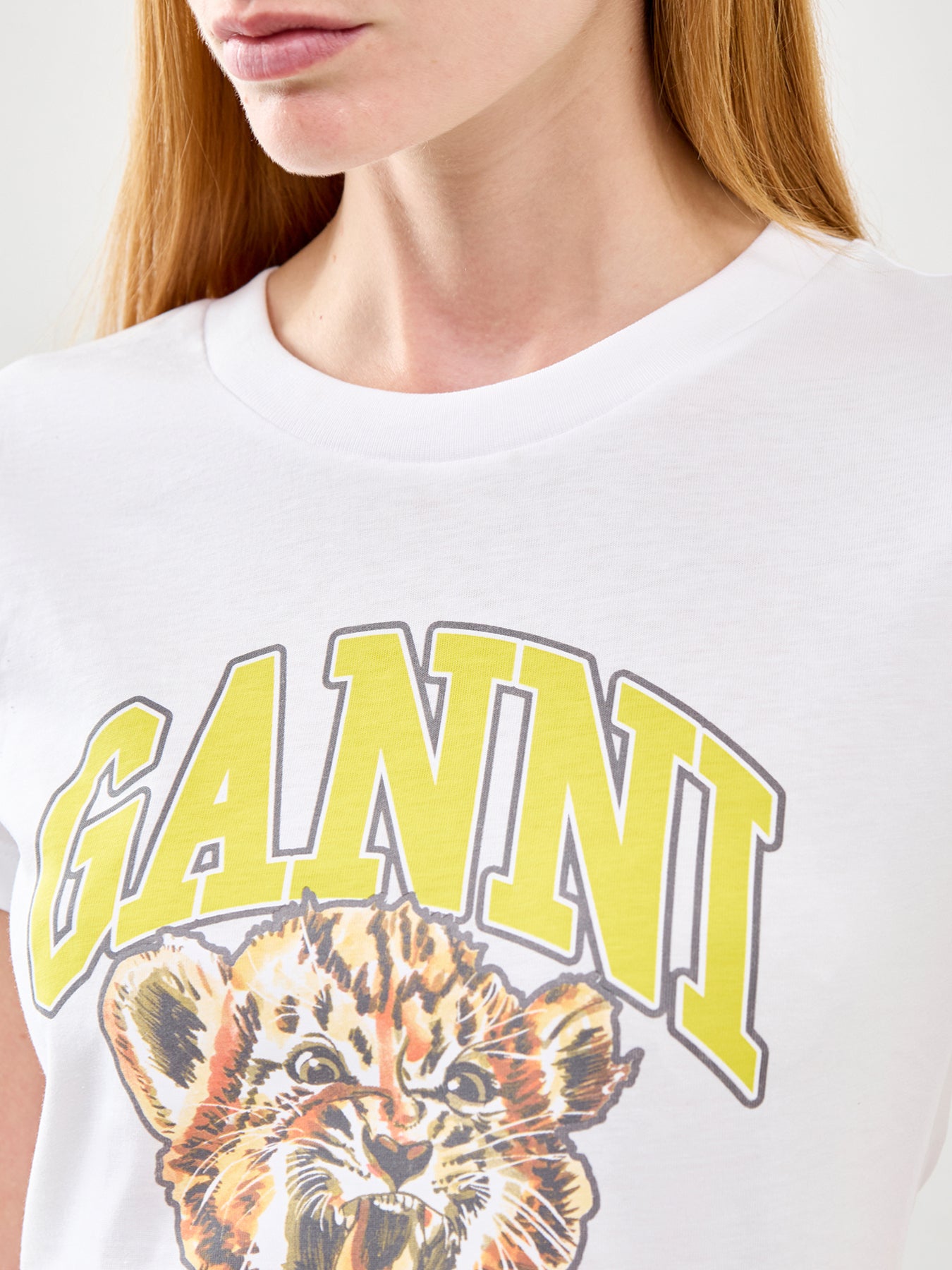 Basic Jersey Baby Fit Tiger T-Shirt White