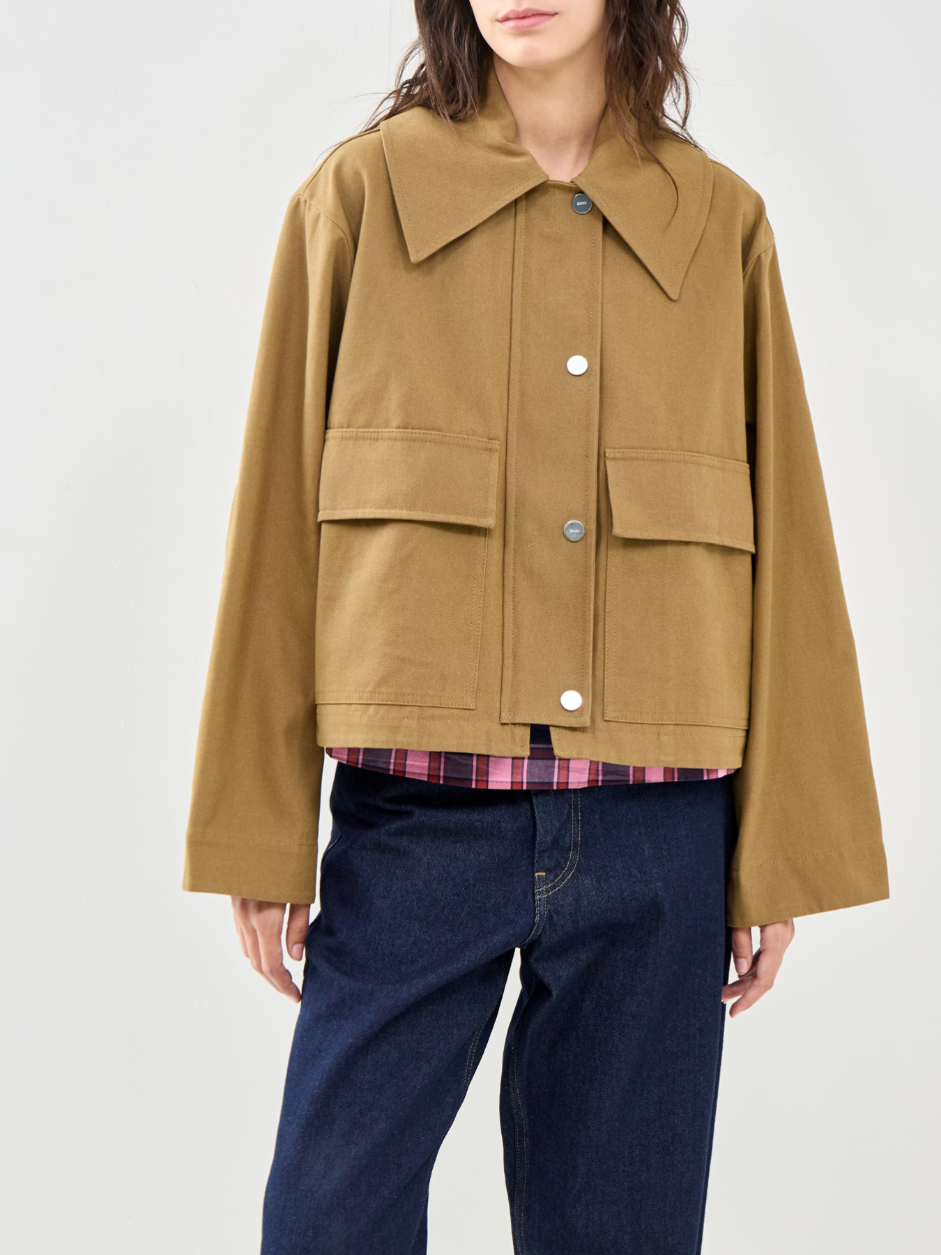 Workwear Canvas Barn Shacket Brown