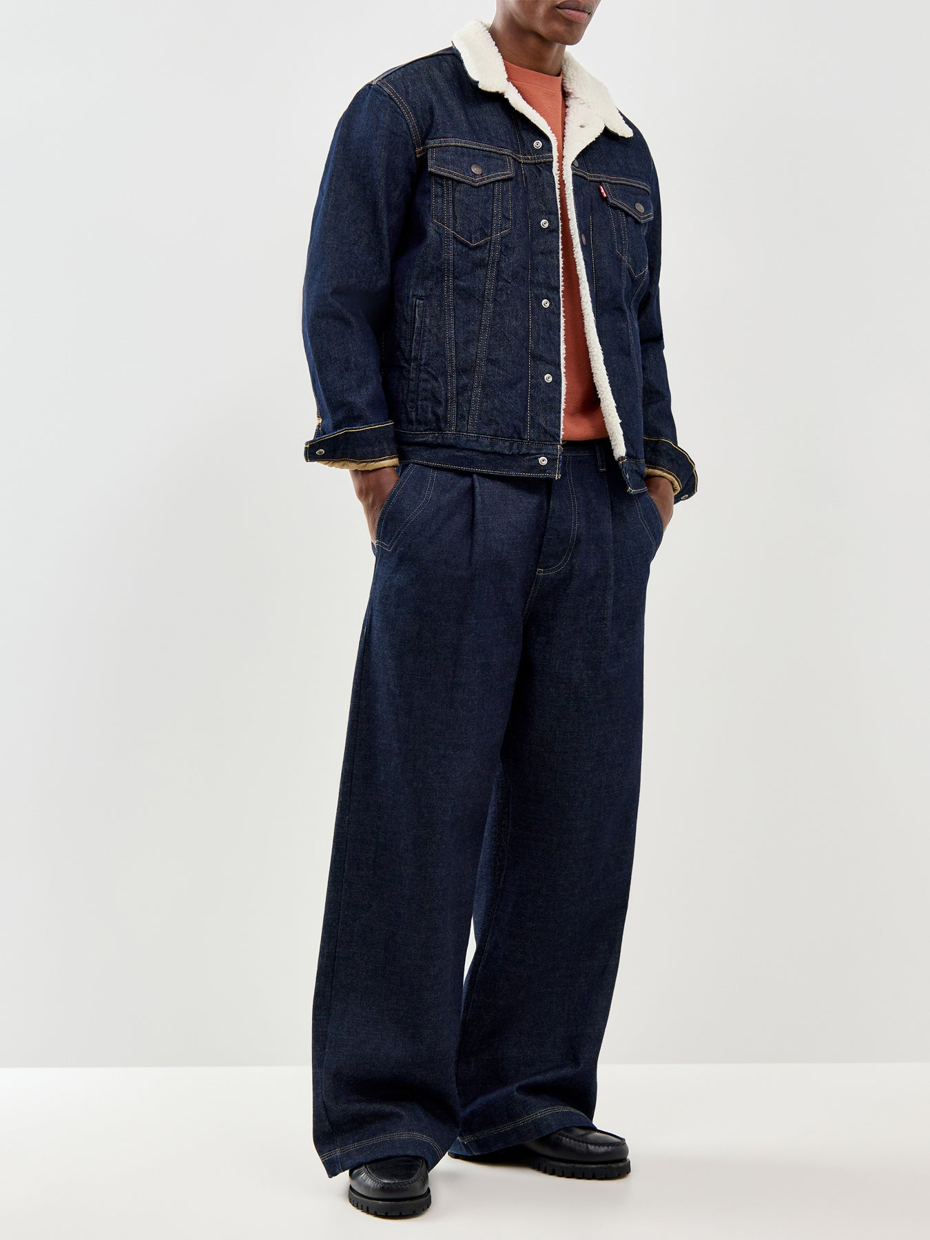 Type 3 Sherpa Trucker Jacket Navy