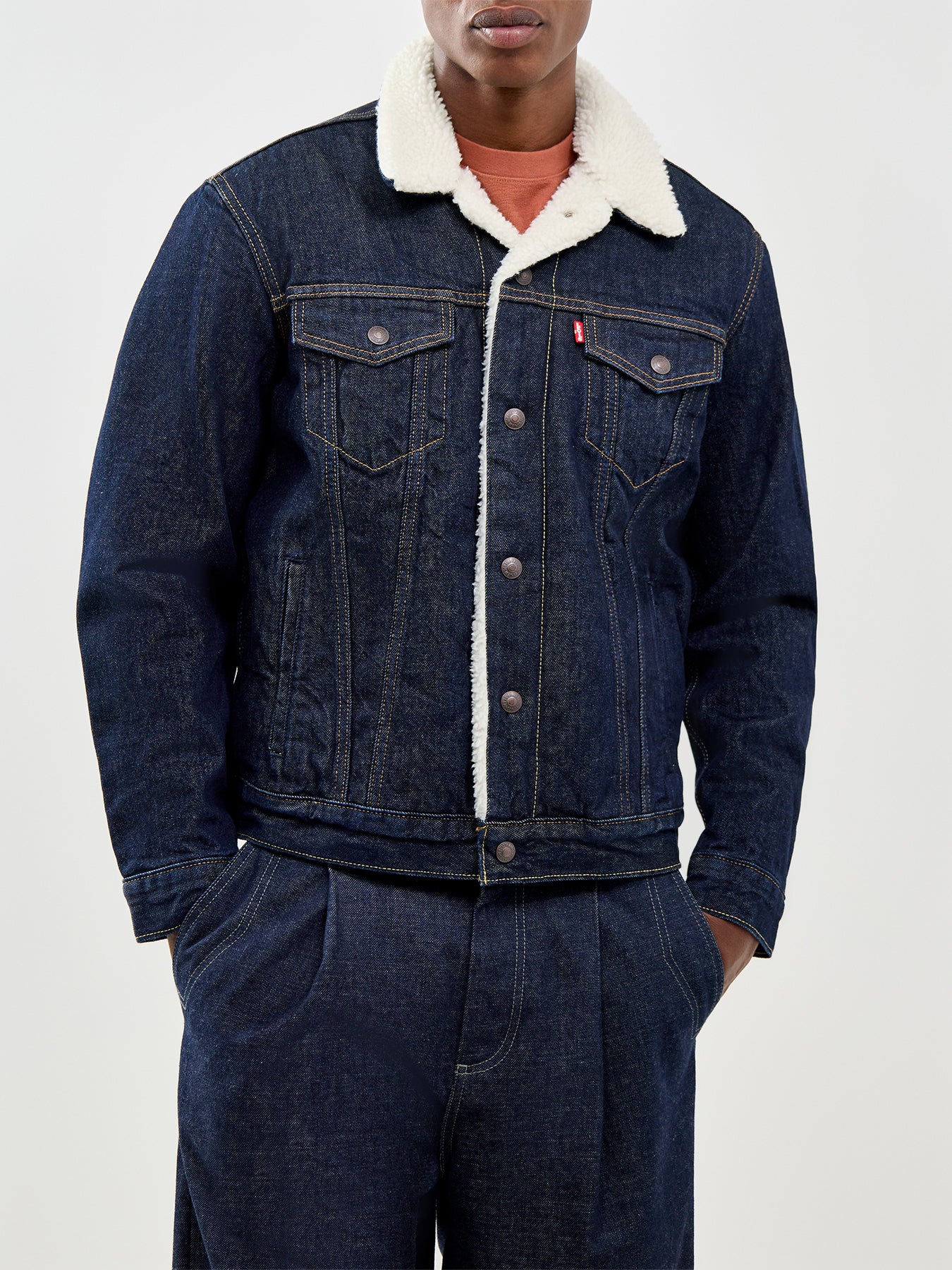 Type 3 Sherpa Trucker Jacket Navy