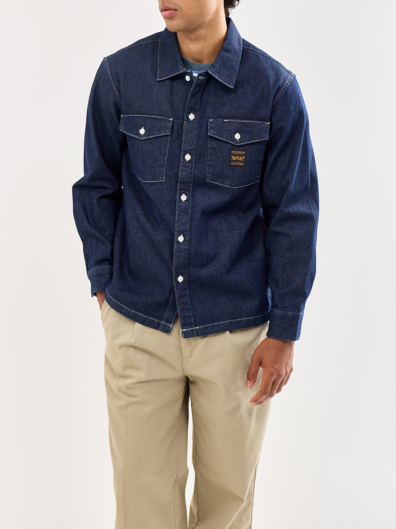 Worker Denim Overshirt Navy