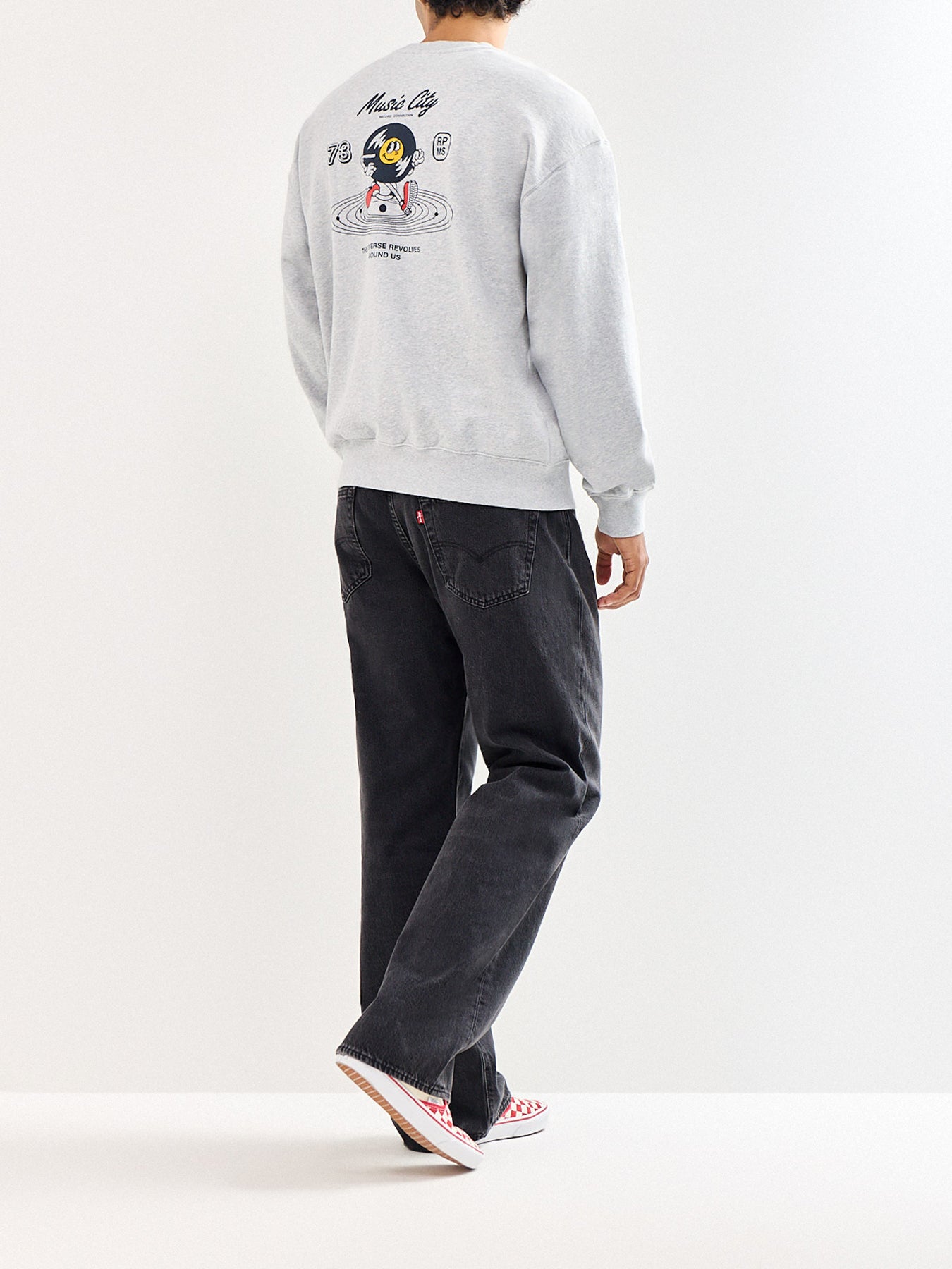Sunset Graphic Sweatshirt Grey