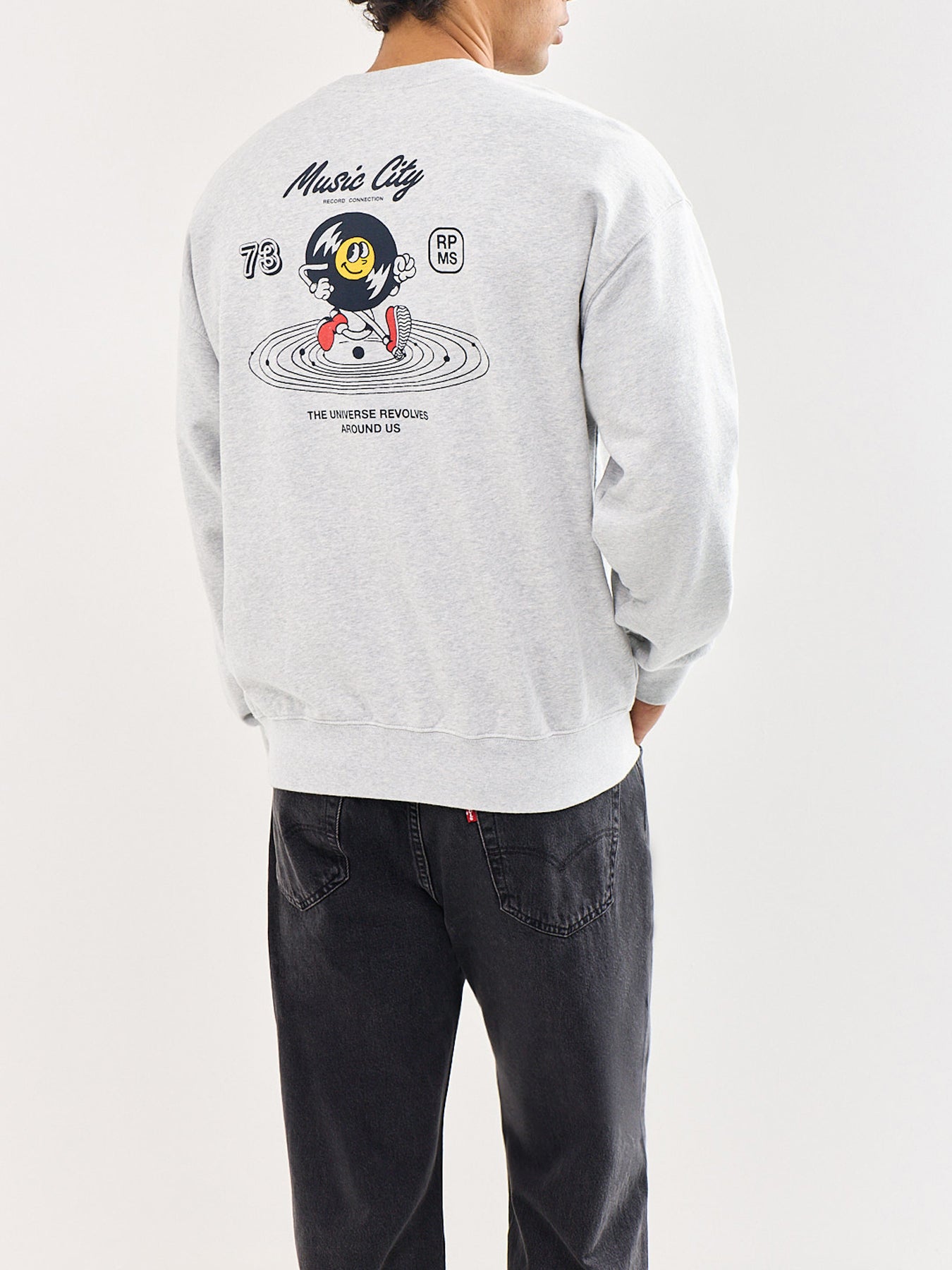 Sunset Graphic Sweatshirt Grey