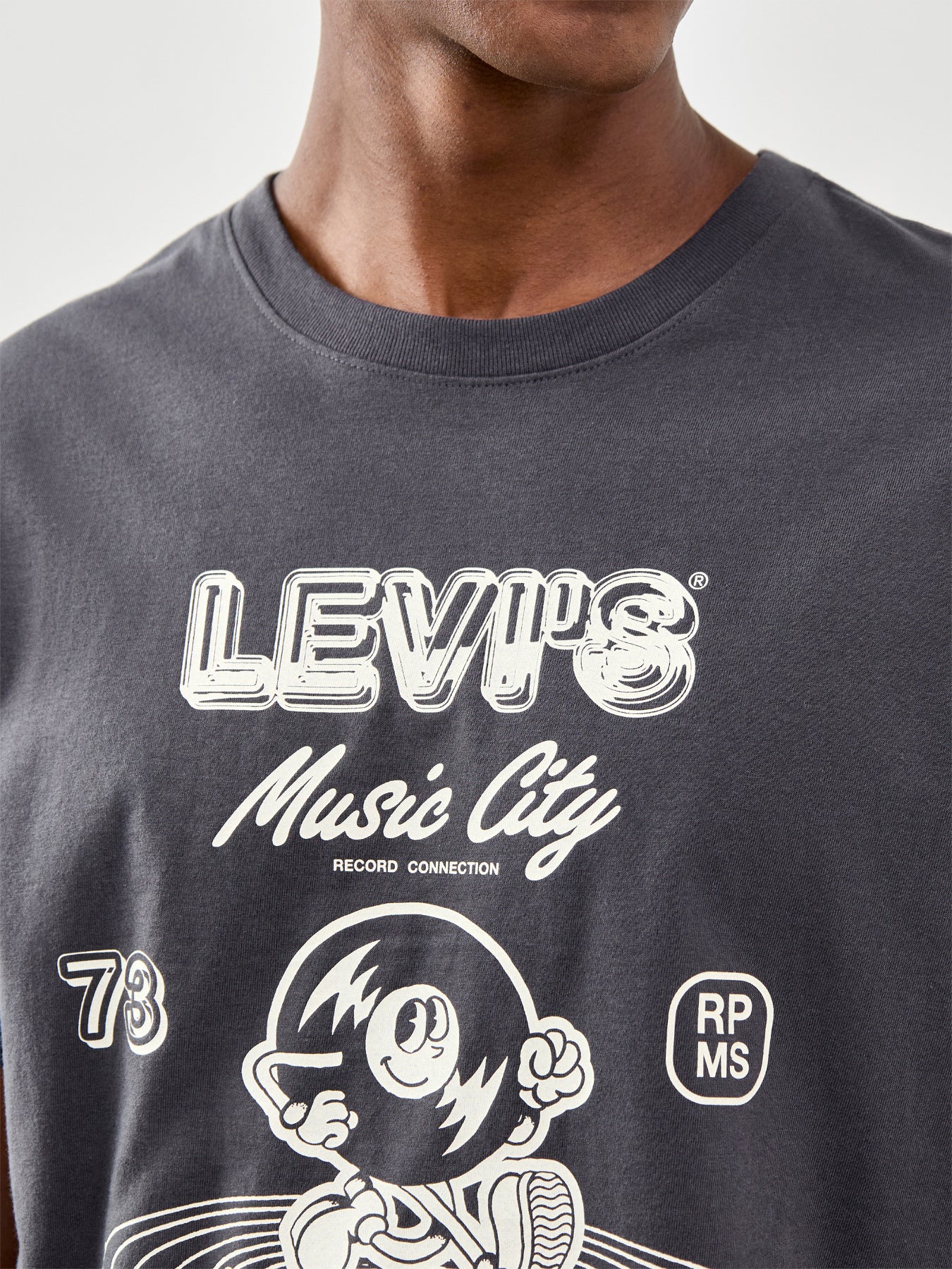 Relaxed Fit Graphic T-Shirt Grey