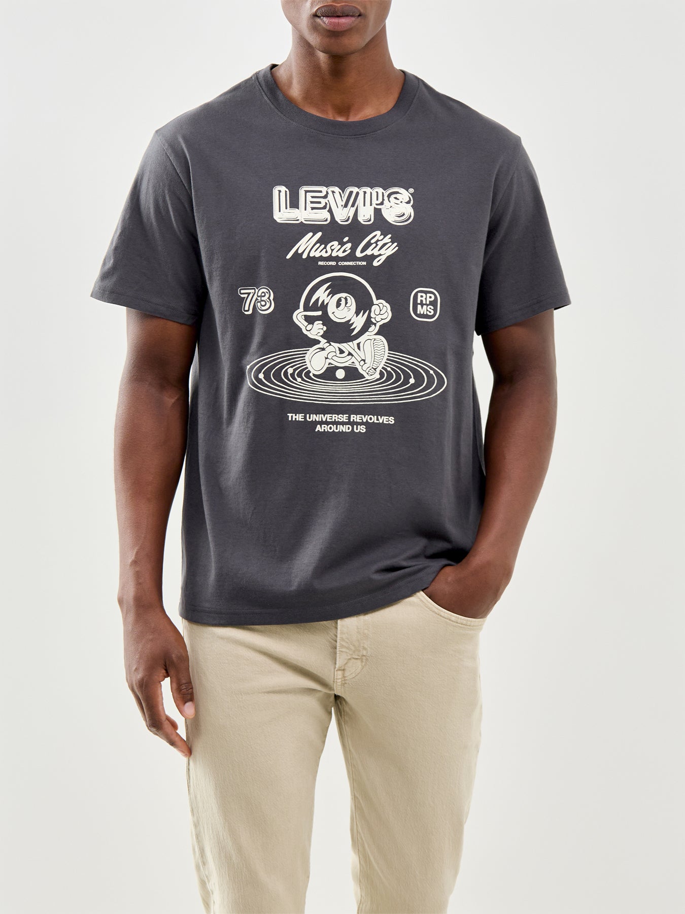Relaxed Fit Graphic T-Shirt Grey