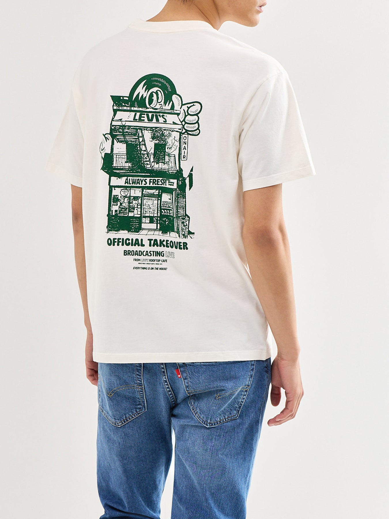 Vintage Fit Graphic T-Shirt Cream