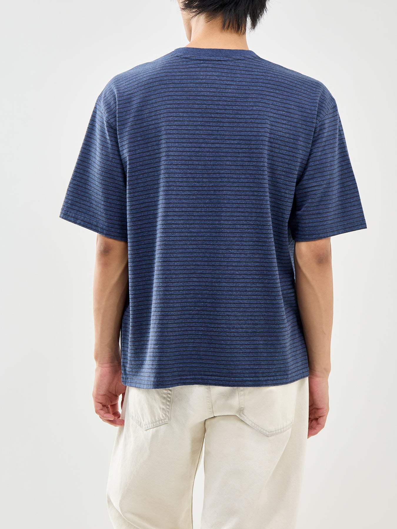 Pocket Stripe T-Shirt Blue