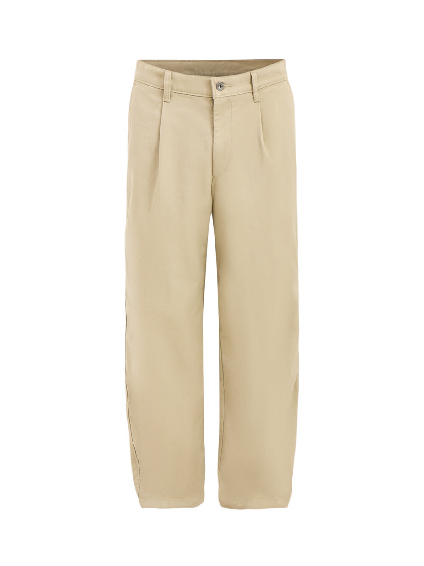 Loose Pleated Chinos Beige