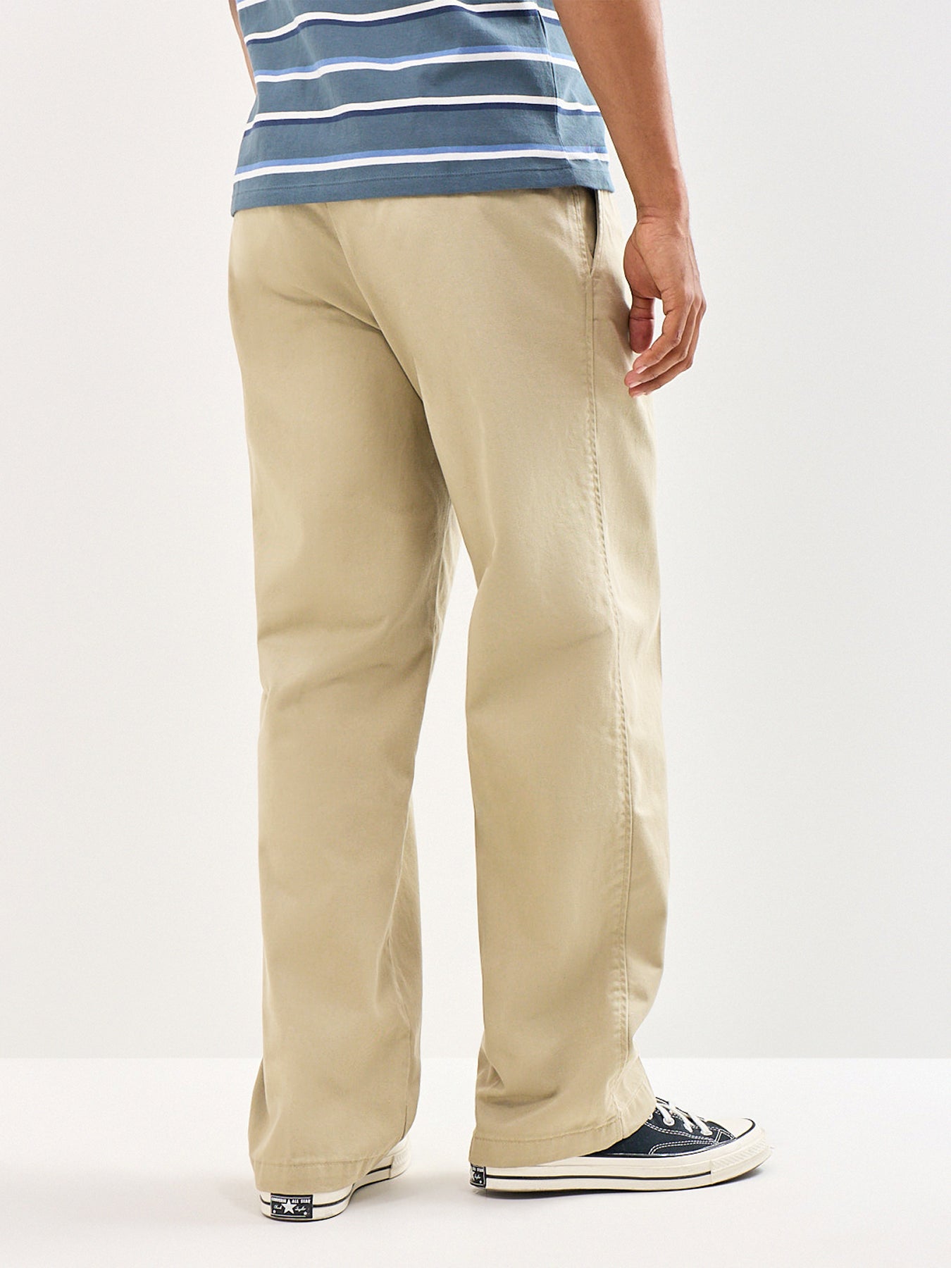 Loose Pleated Chinos Beige