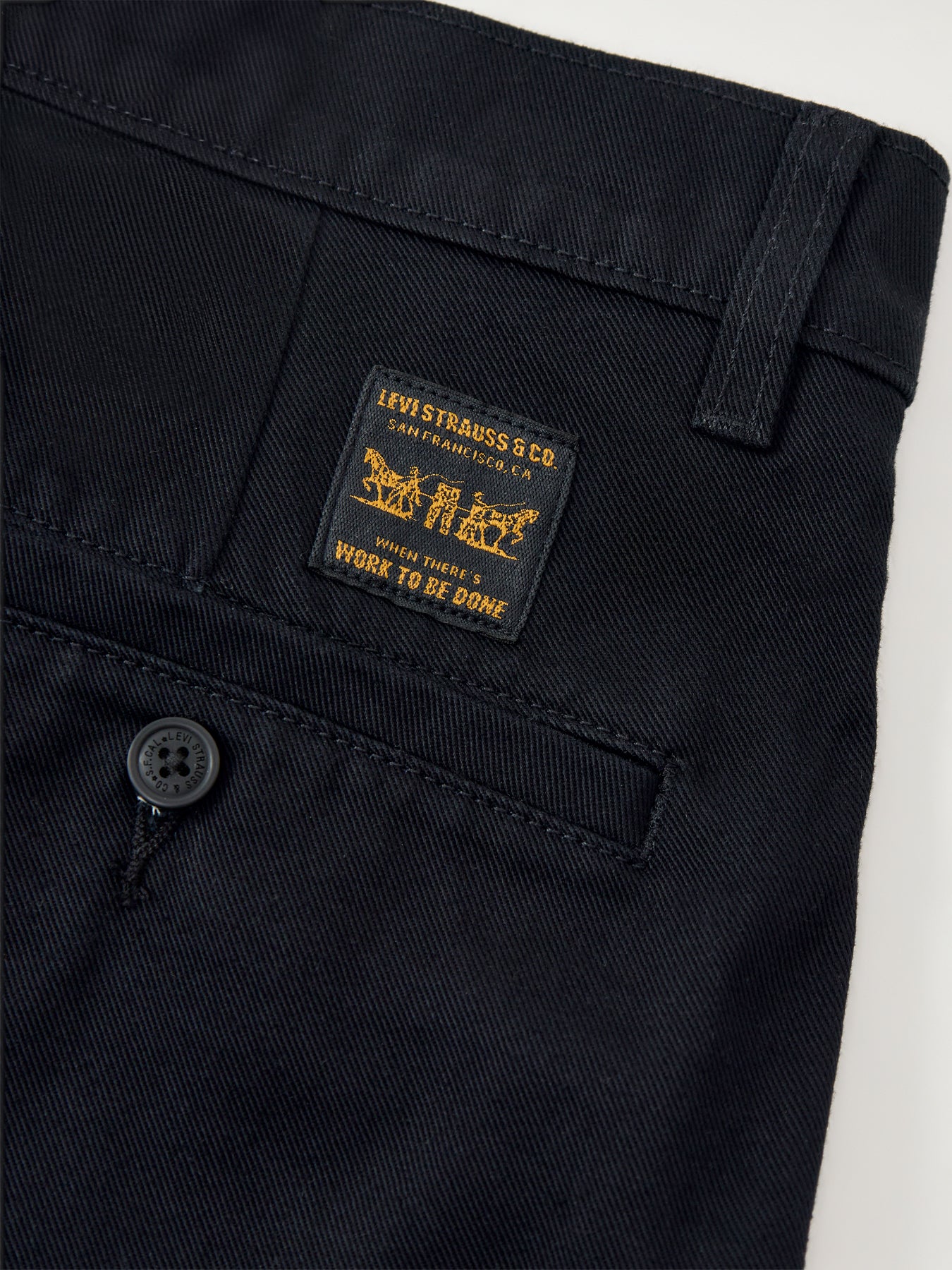 Loose Pleated Work Chinos Black