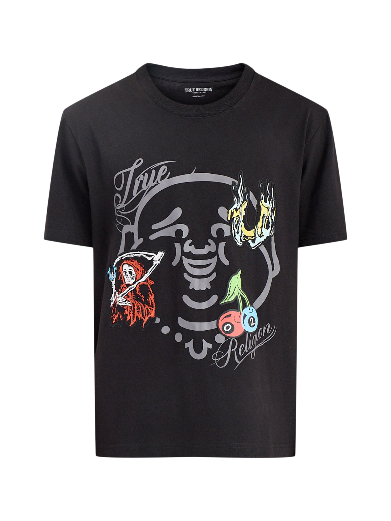 Buddha Face Graphic T-Shirt Black