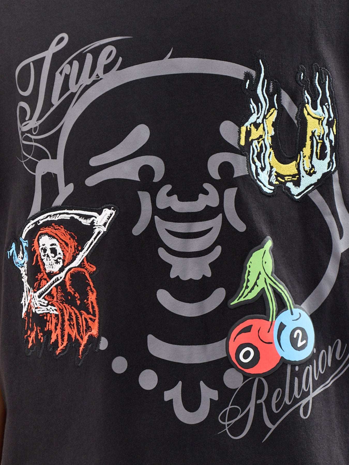 Buddha Face Graphic T-Shirt Black